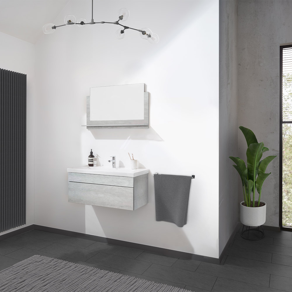 Home Deluxe Badmöbel WANGEROOGE BIG - M Grau