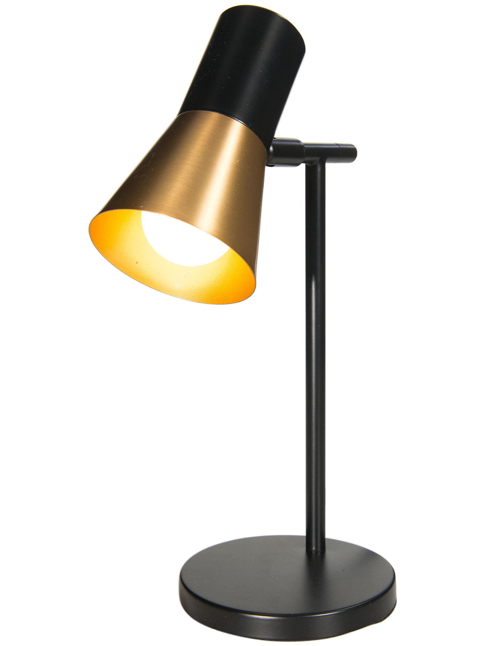 Escat Tischleuchte, Satin Brass/Schwarz