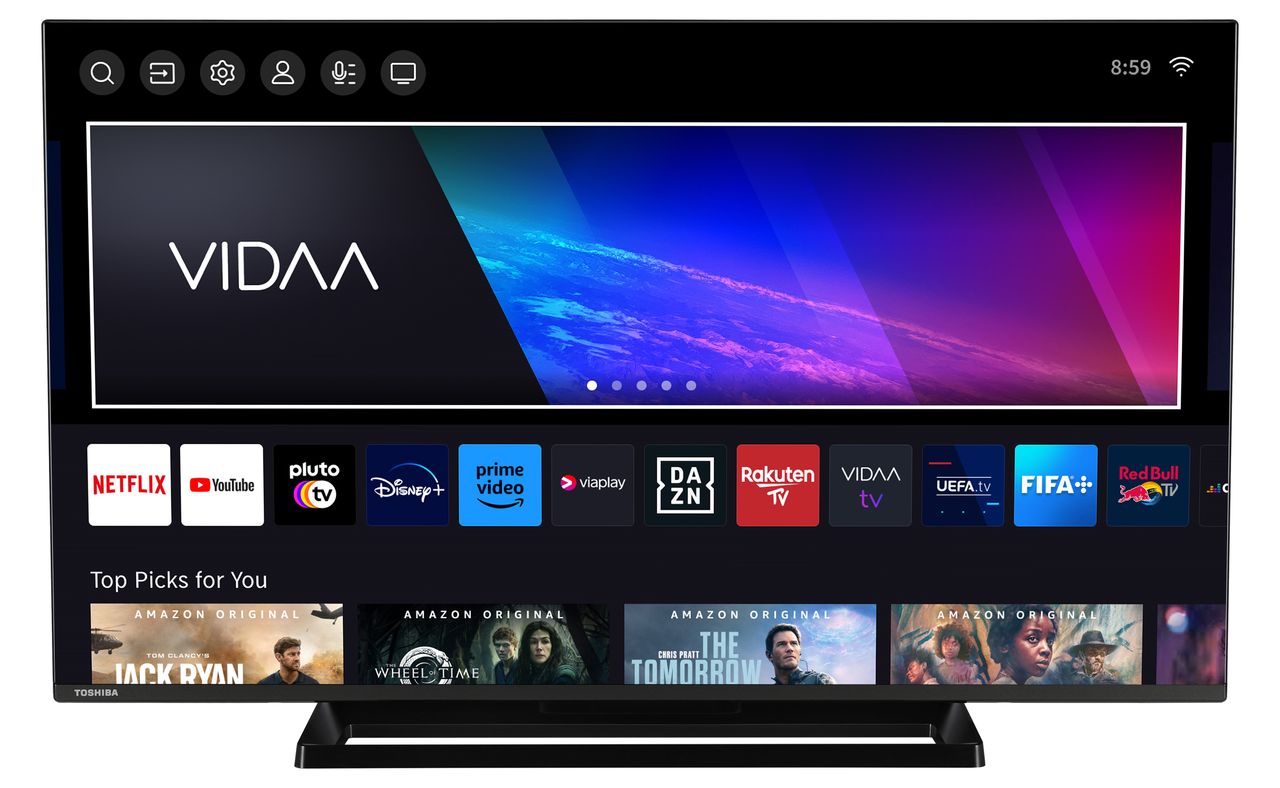 Toshiba 43LV3E63DAZ 43 Zoll Fernseher/VIDAA Smart TV (Full HD, HDR, Triple-Tuner, Bluetooth, Dolby Audio)