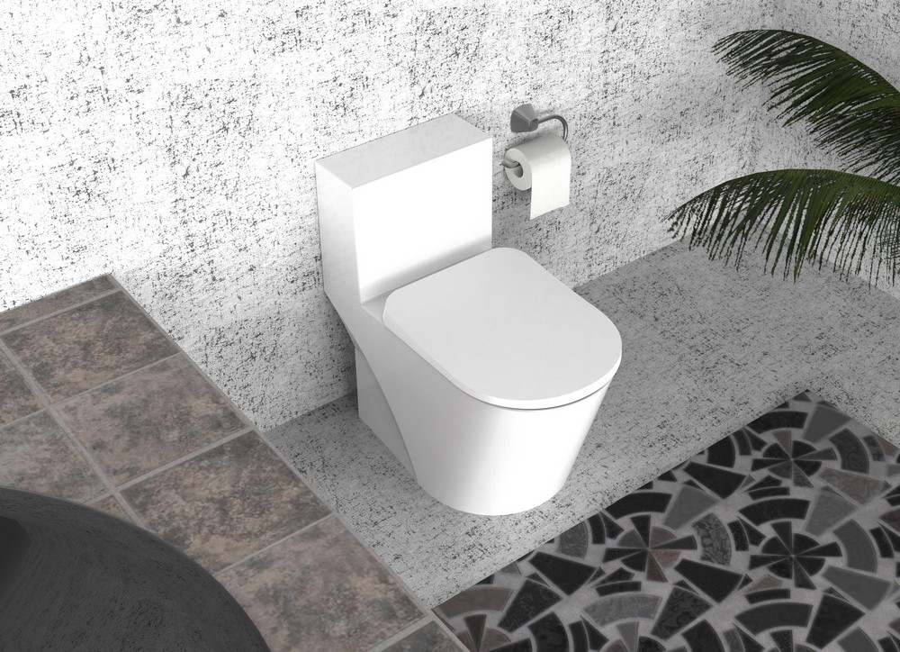 K&H Sanitary Duschwell Duroplast WC-Sitz - Weiß Wrap Over