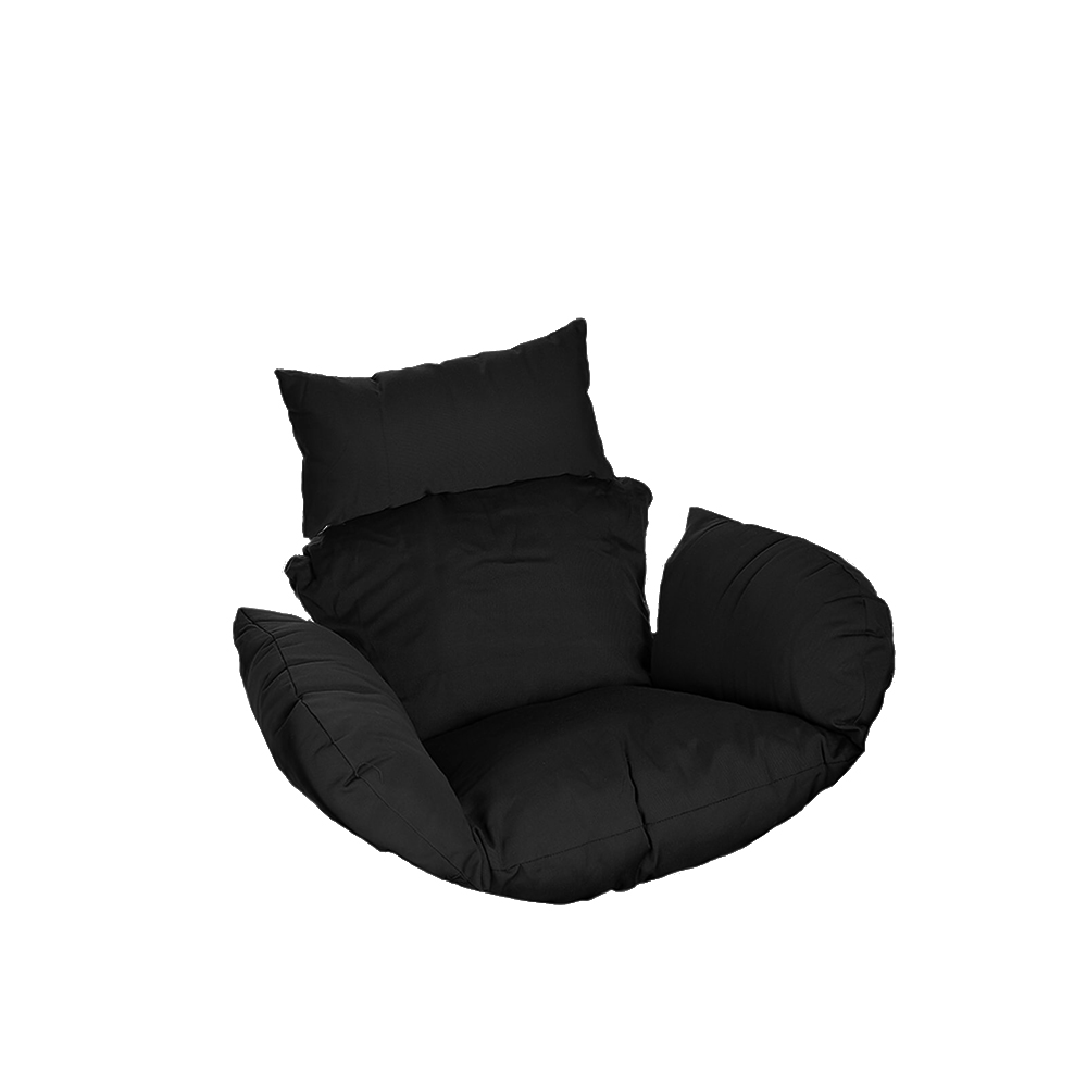 Home Deluxe Polyrattan Hängesessel CIELO - Schwarz nur Kissen