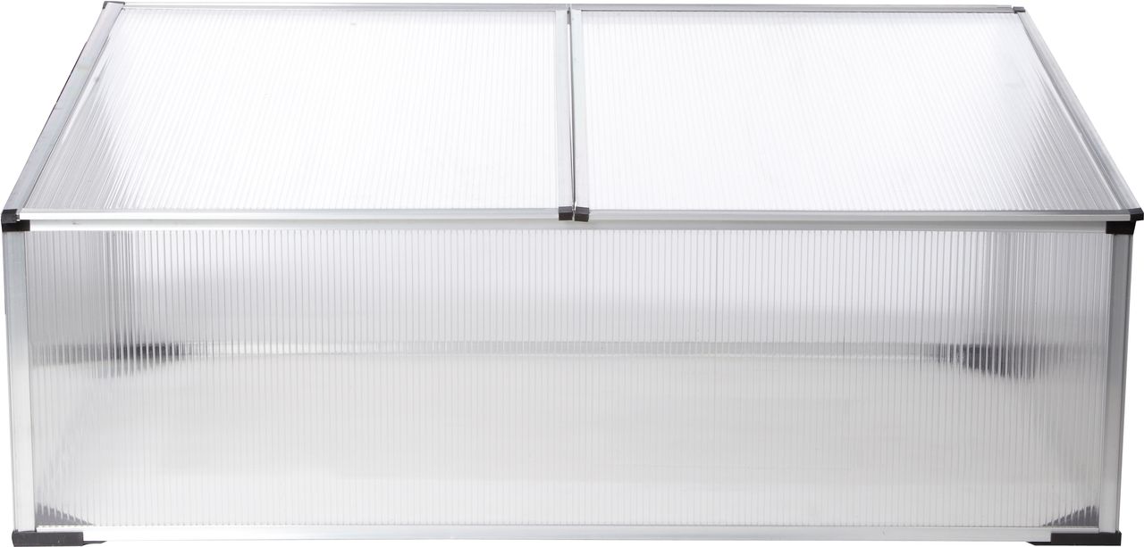 Weles Gewächshaus Frühbeet 100 x 60 x 40 cm, Aluminiumrahmen mit Polycarbonatplatten