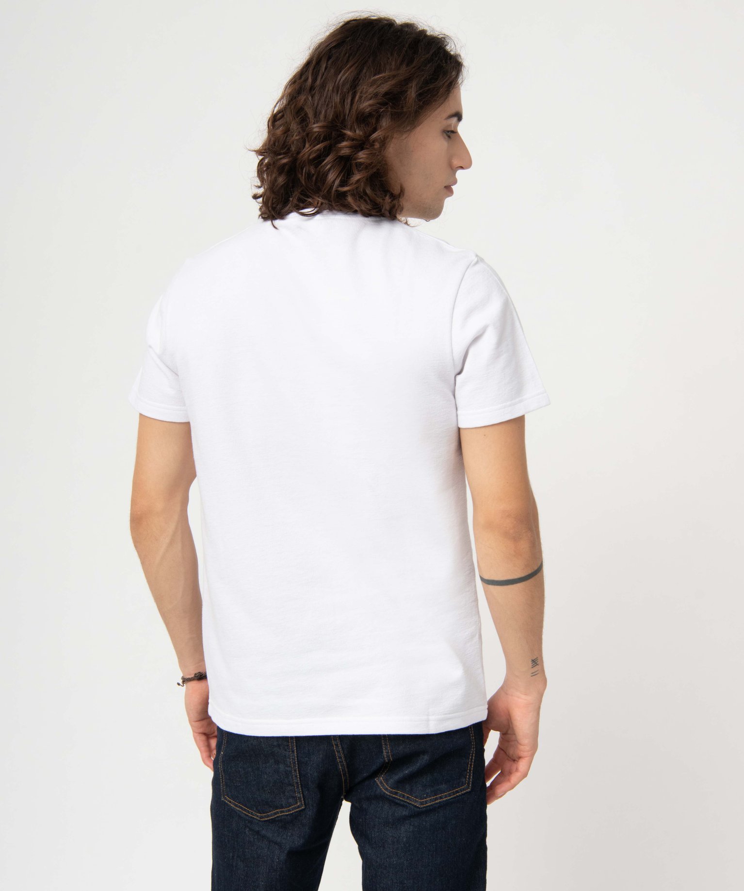 Tee-shirt homme à manches courtes en maille épaisse blanc | GEMO