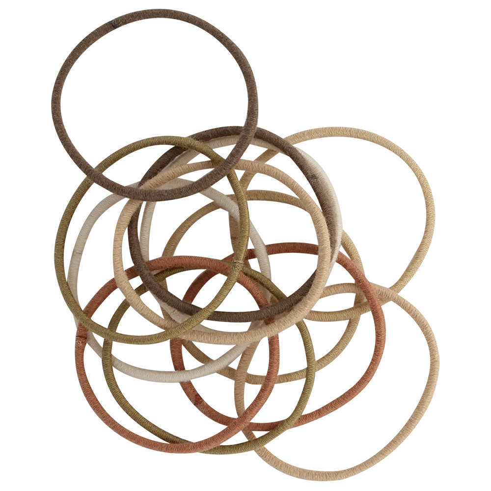 Omnia Botanica ELASTIQUES  FINS TONS MARRONS EN COTON X12 ELASTIQUES