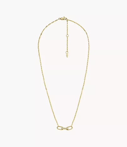 Fossil Kette Heritage D-Link Edelstahl goldfarben