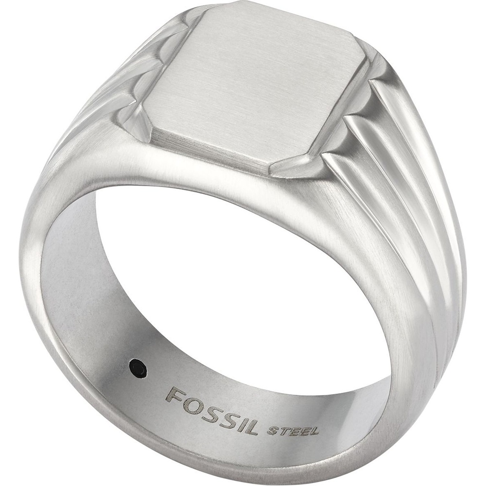 Fossil Bague pour hommes Acier inoxydable argent Bague