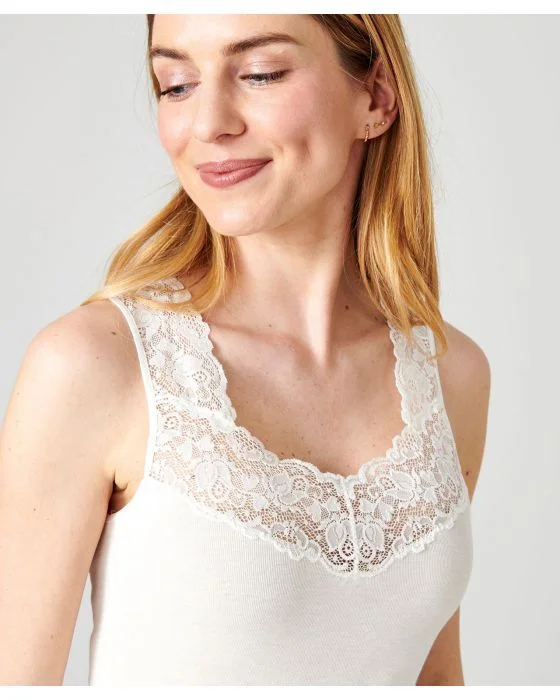 Débardeur dentelle toucher soyeux Thermolactyl