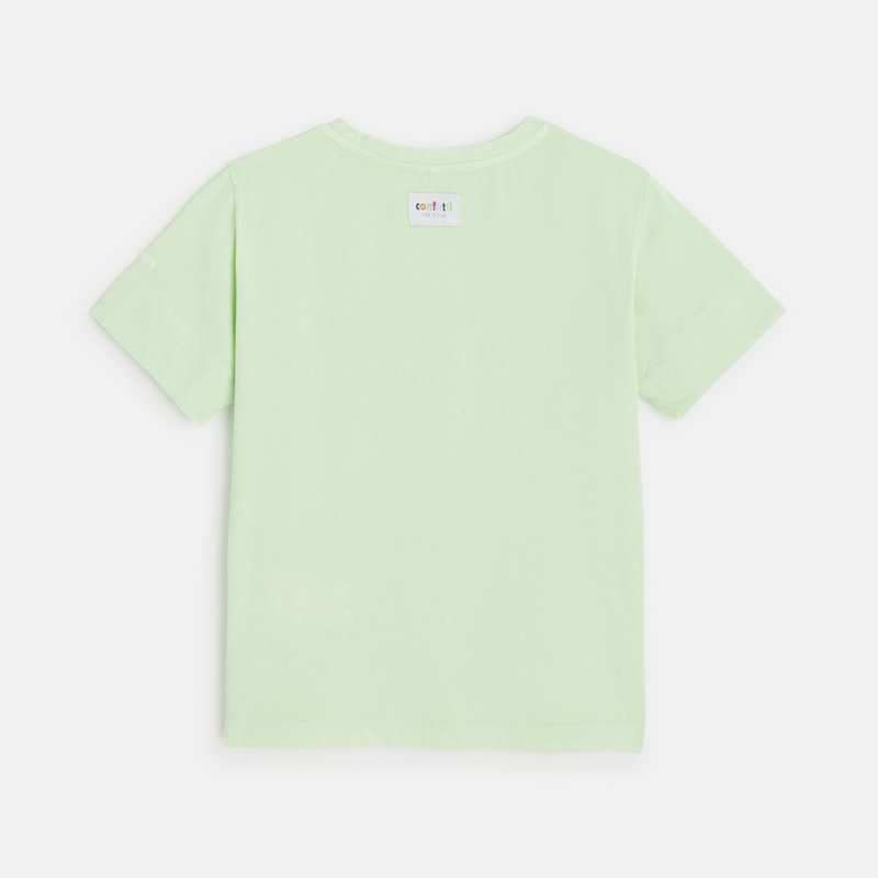 T-shirt vert CONFETTI pigments naturels mixte