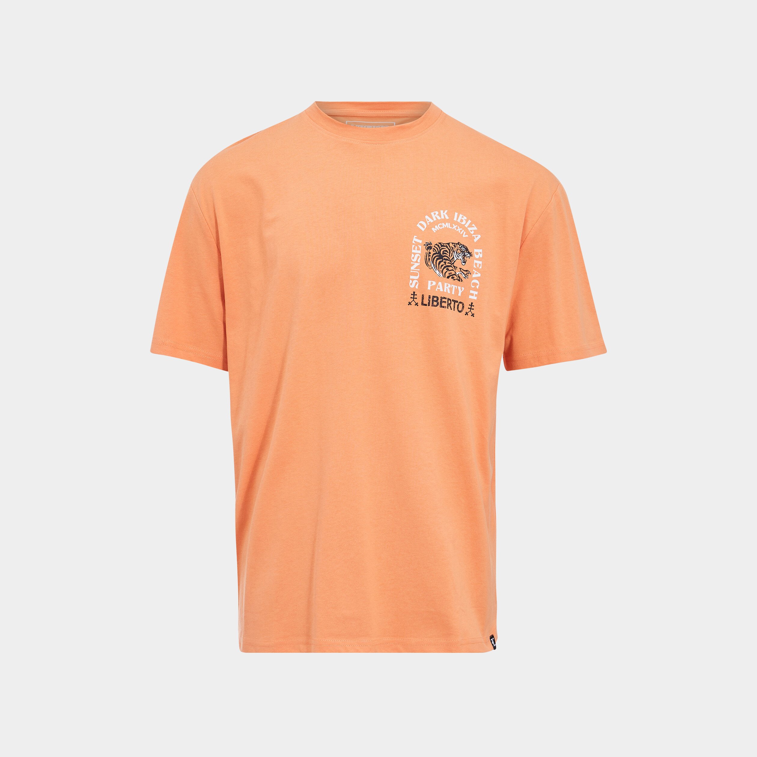 T-shirt manches courtes Liberto orange clair homme | La Halle