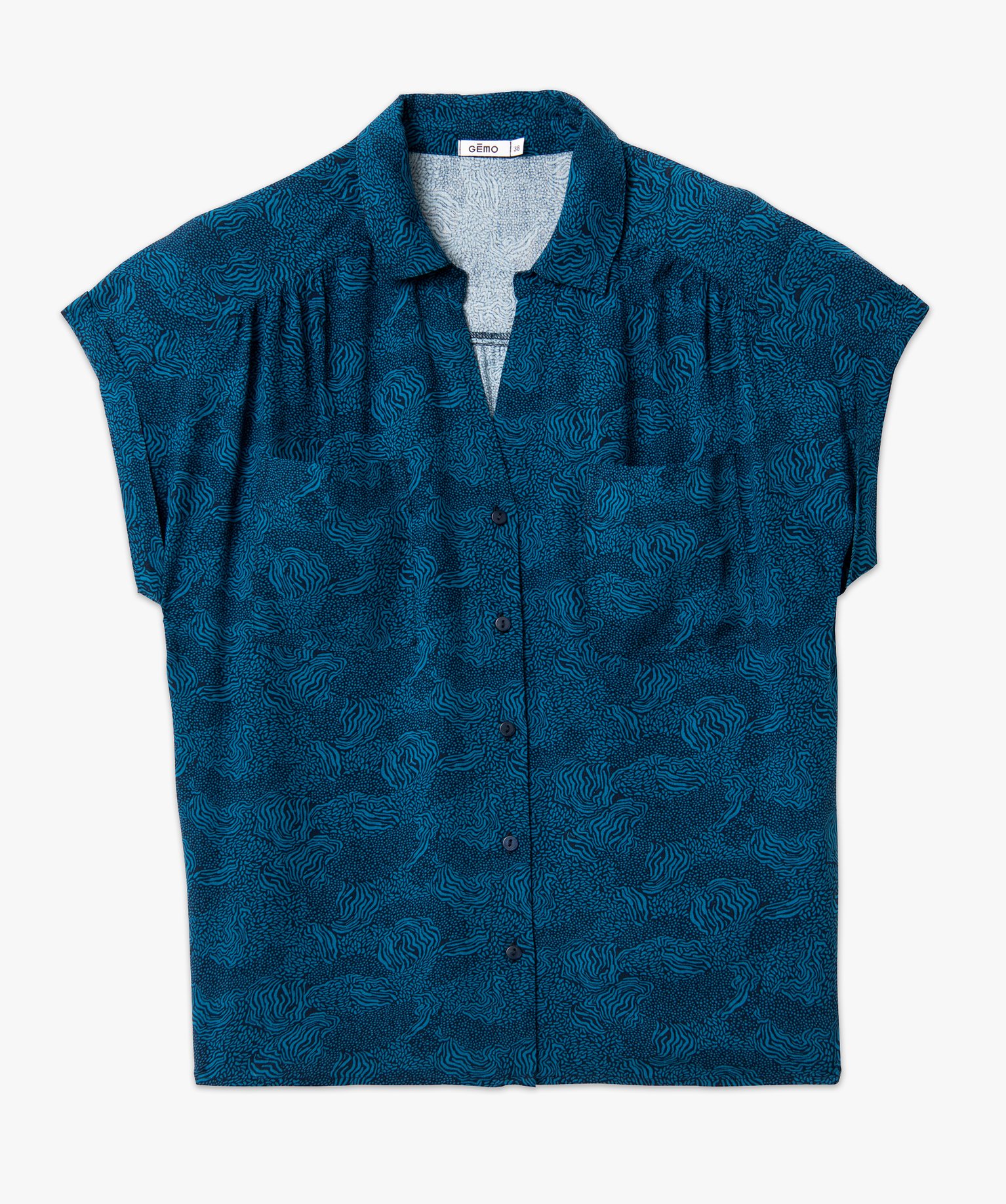 Chemise à manches courtes imprimée femme imprime | GEMO