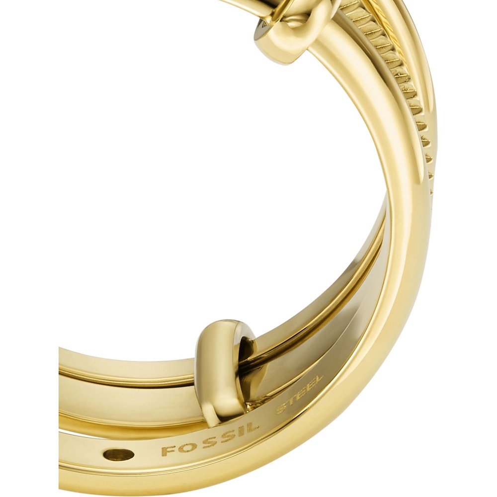 Fossil Bague pour femme Acier inoxydable or Bague