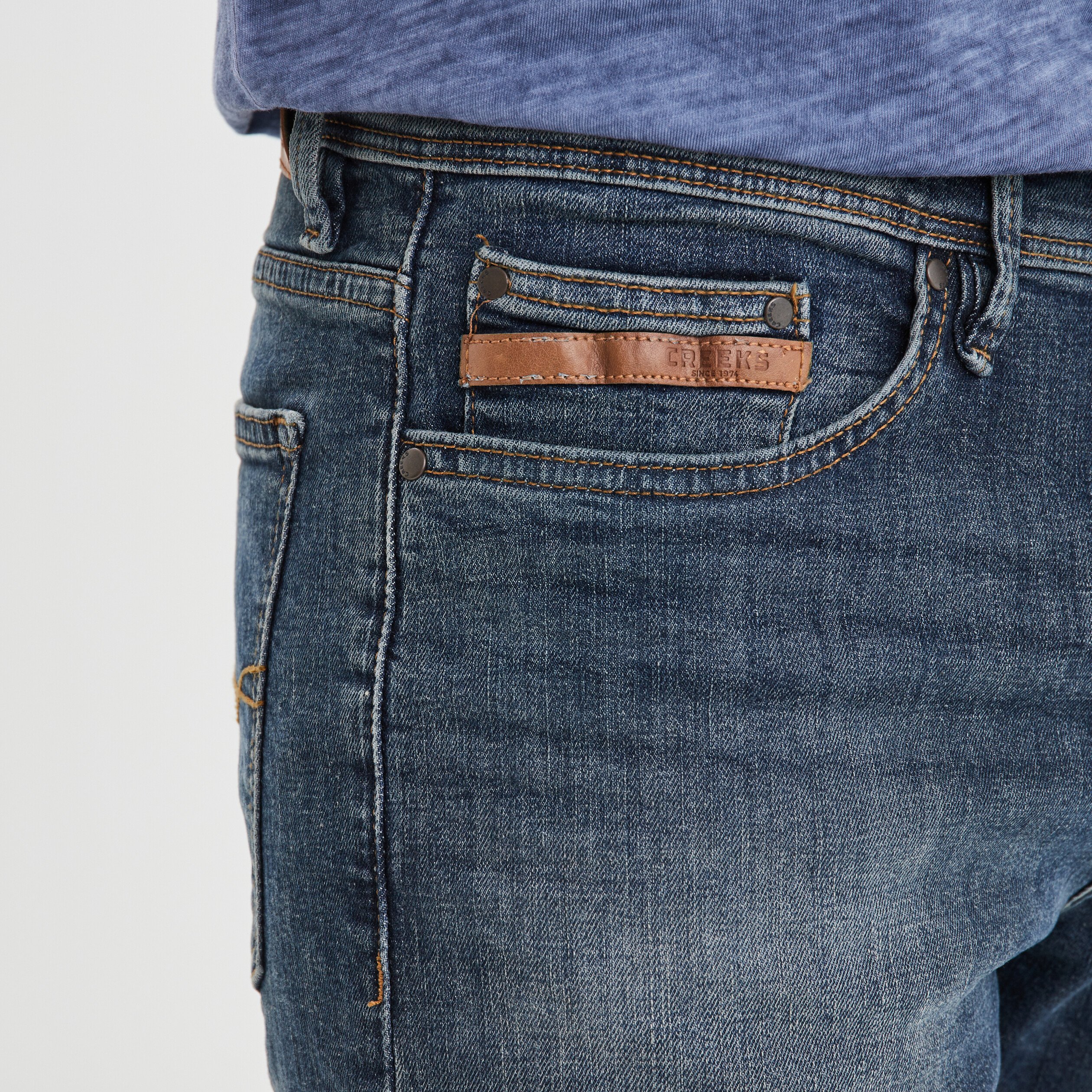 Jeans straight taille standard denim double stone homme | La Halle