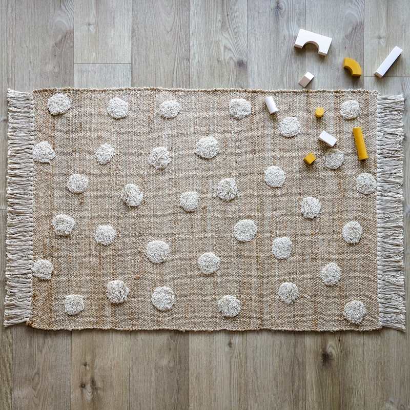 Tapis jute & coton 100x150cm NOP