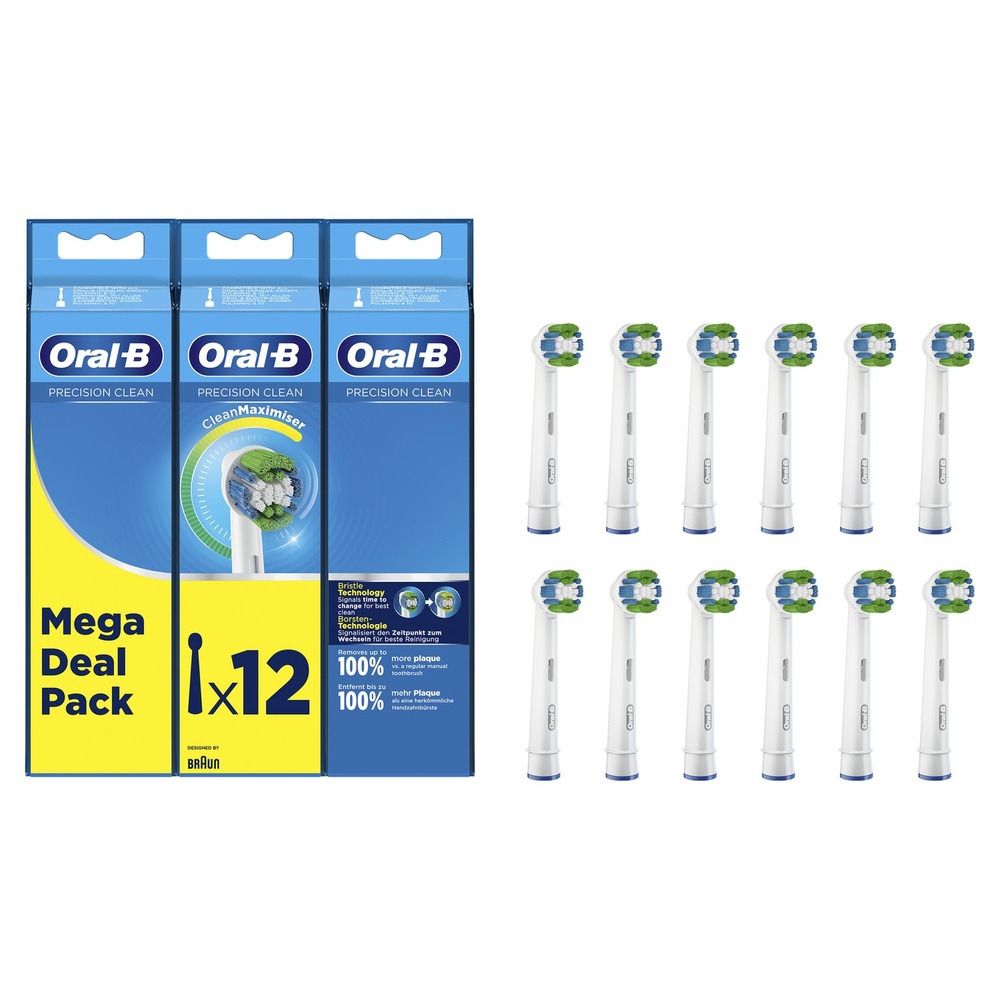 oral-b Oral-B Precision Clean Brossette Avec CleanMaximiser, 12 Brossettes De Rechange