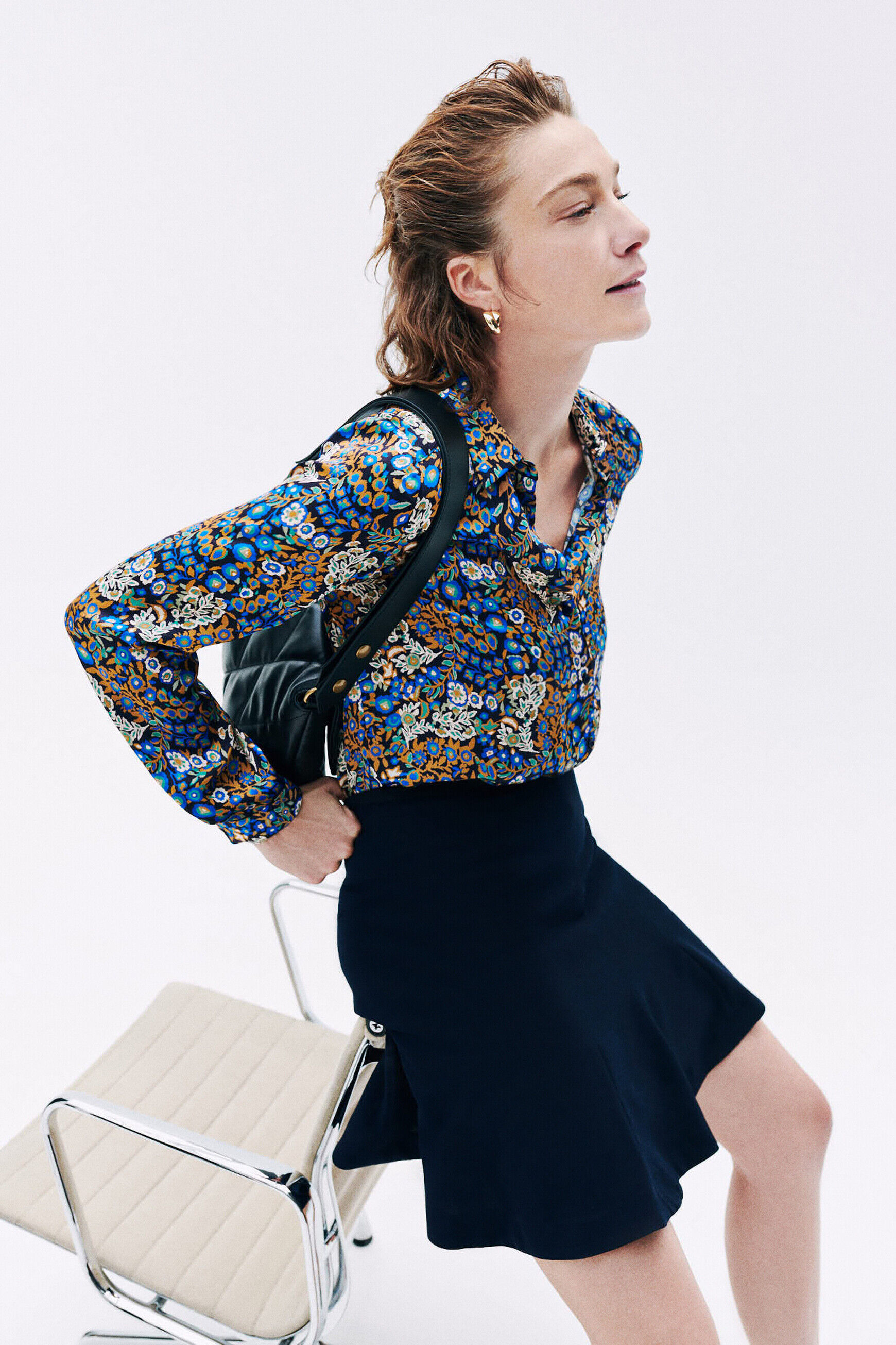 Jupe jannie bleu marine femme