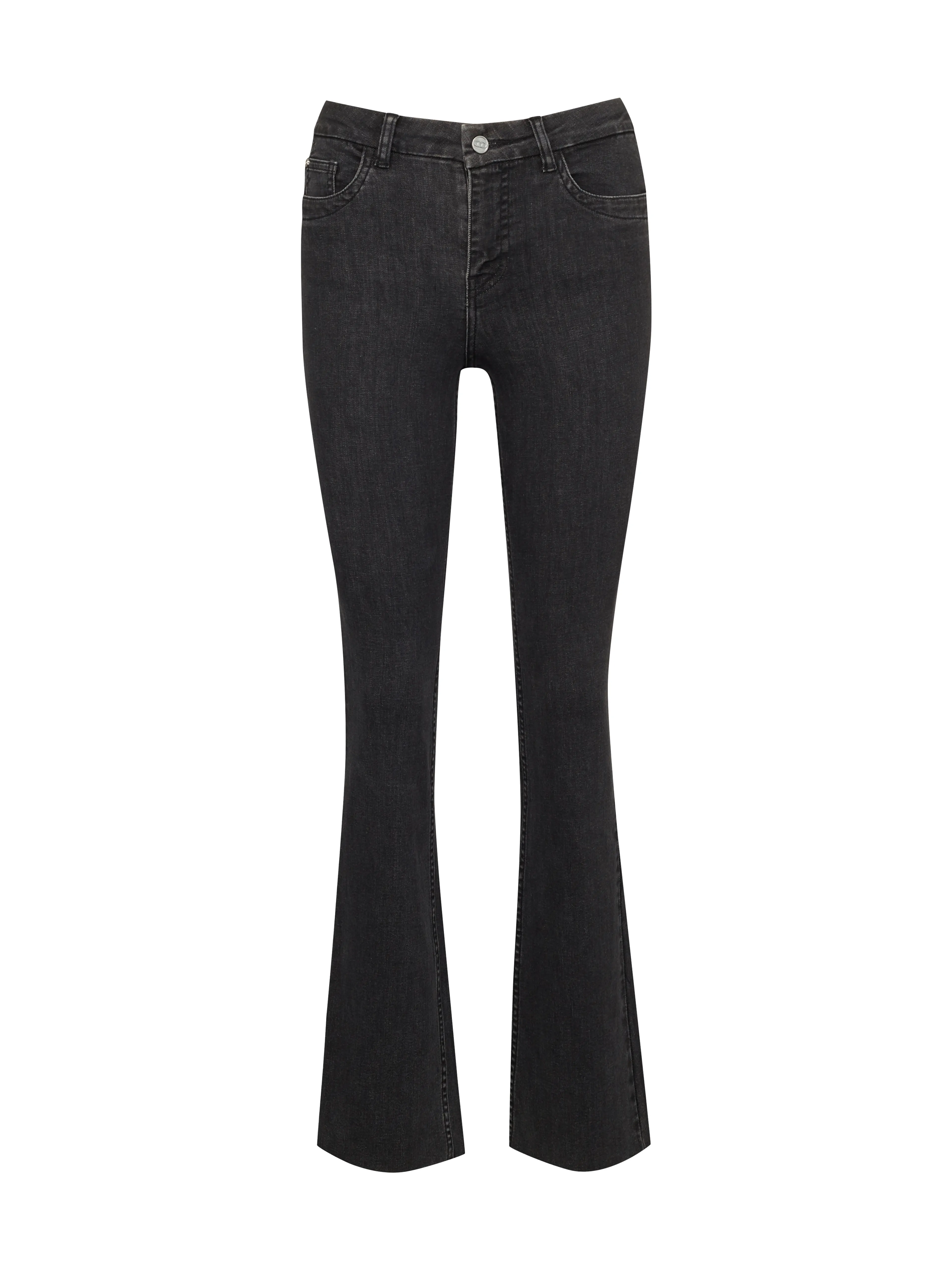 Schwarze Damen-Bootcut-Jeans ORSAY