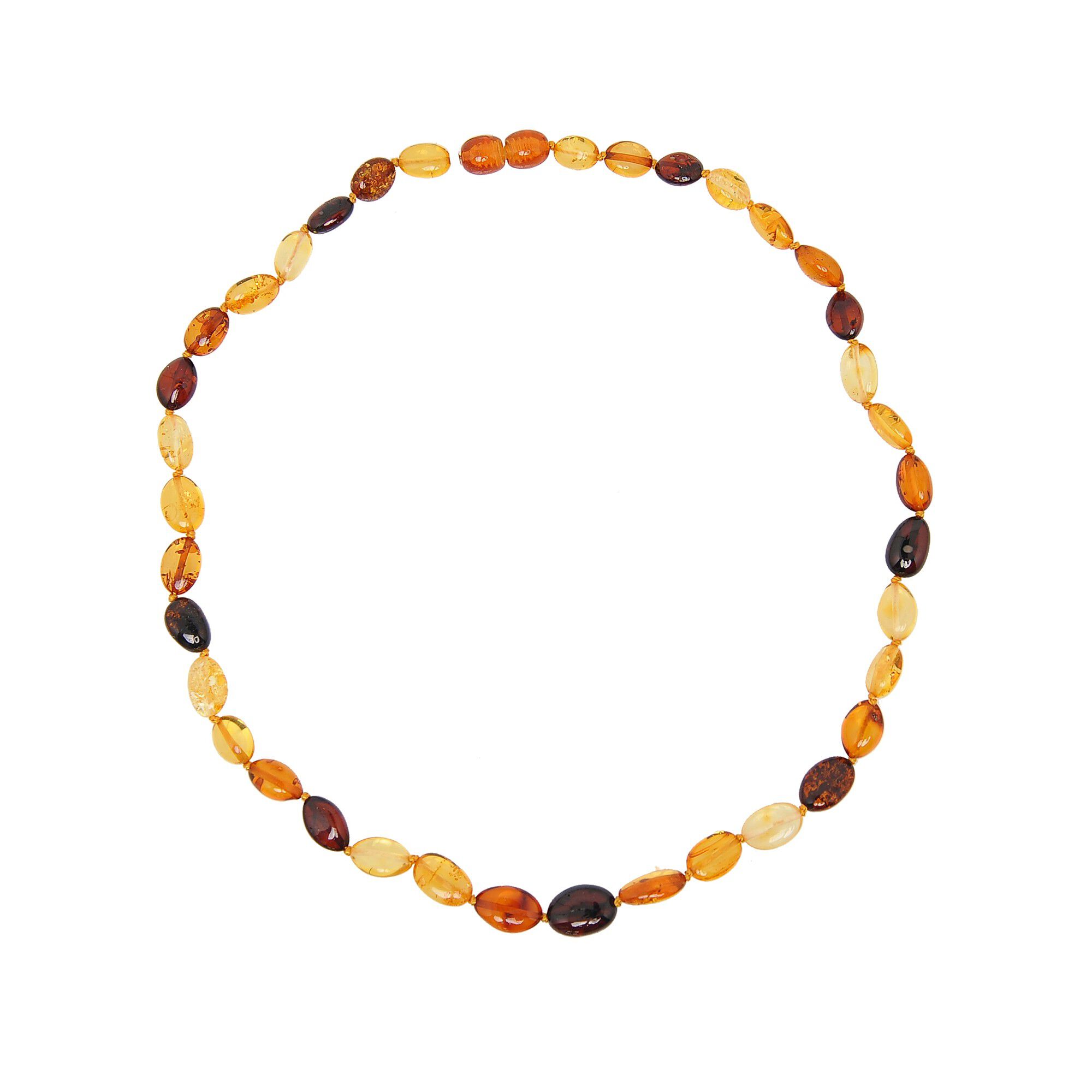 Collier ambre multicolore