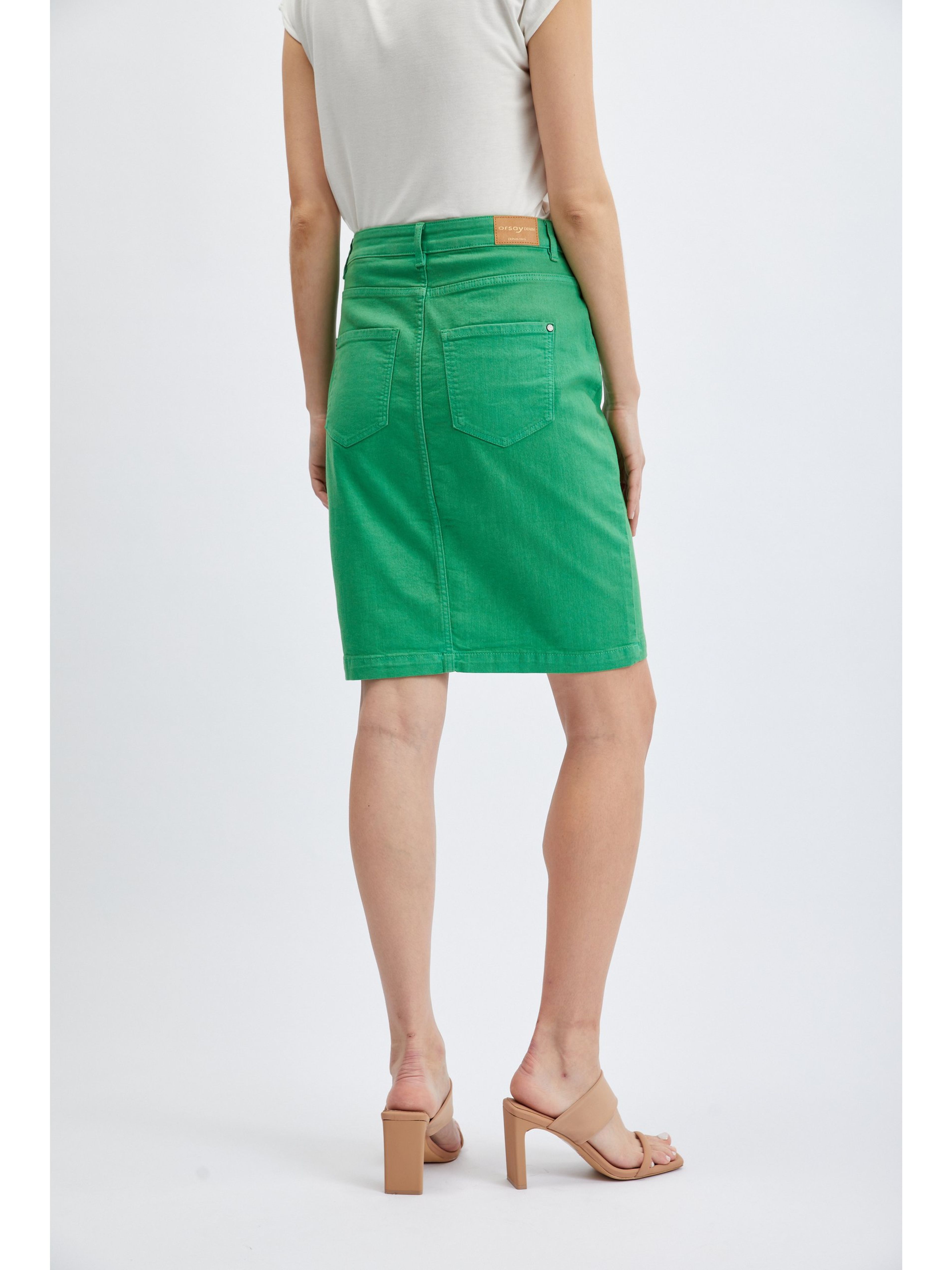 Grüner Damen-Jeansrock ORSAY