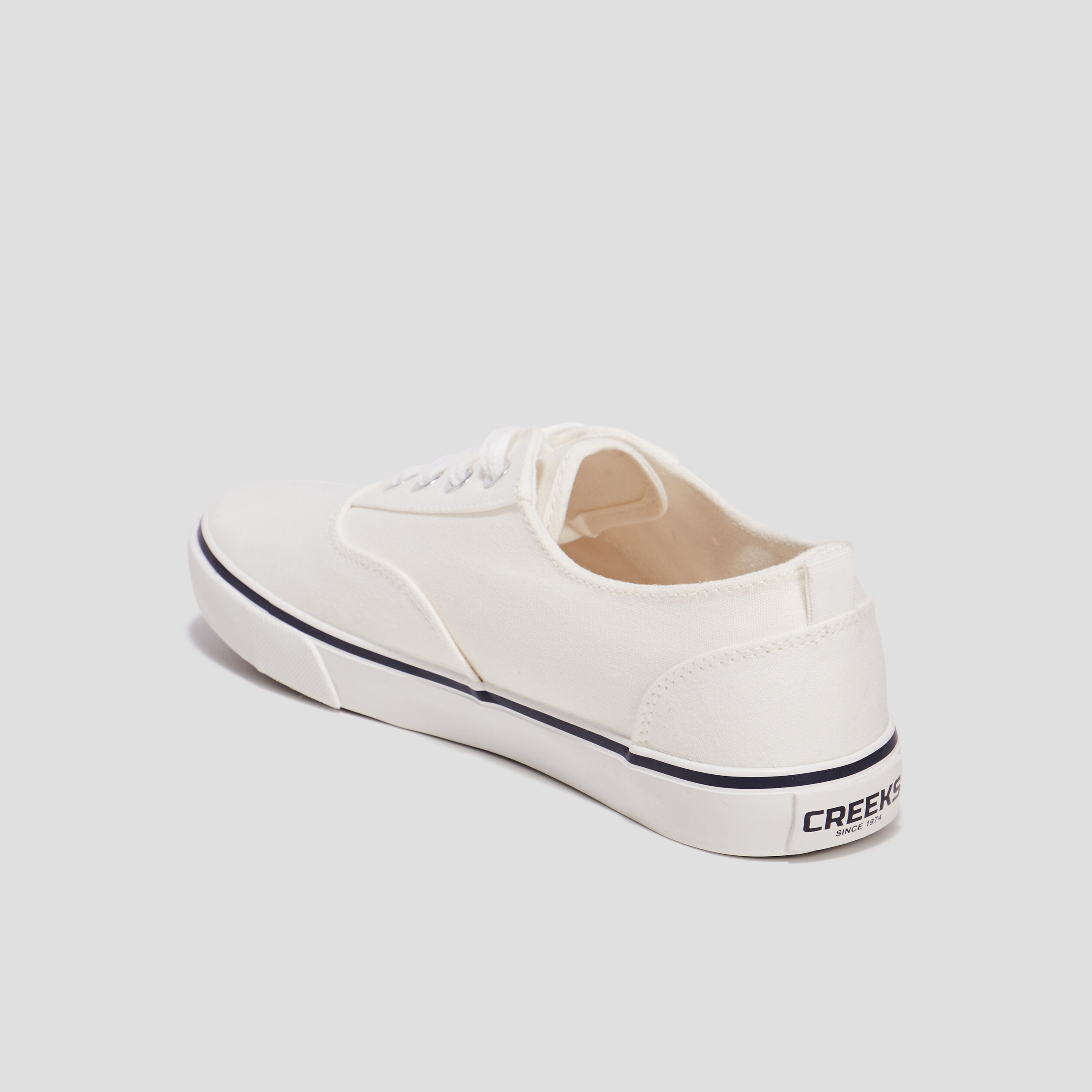 Tennis en toile à lacets Creeks blanc femme | La Halle
