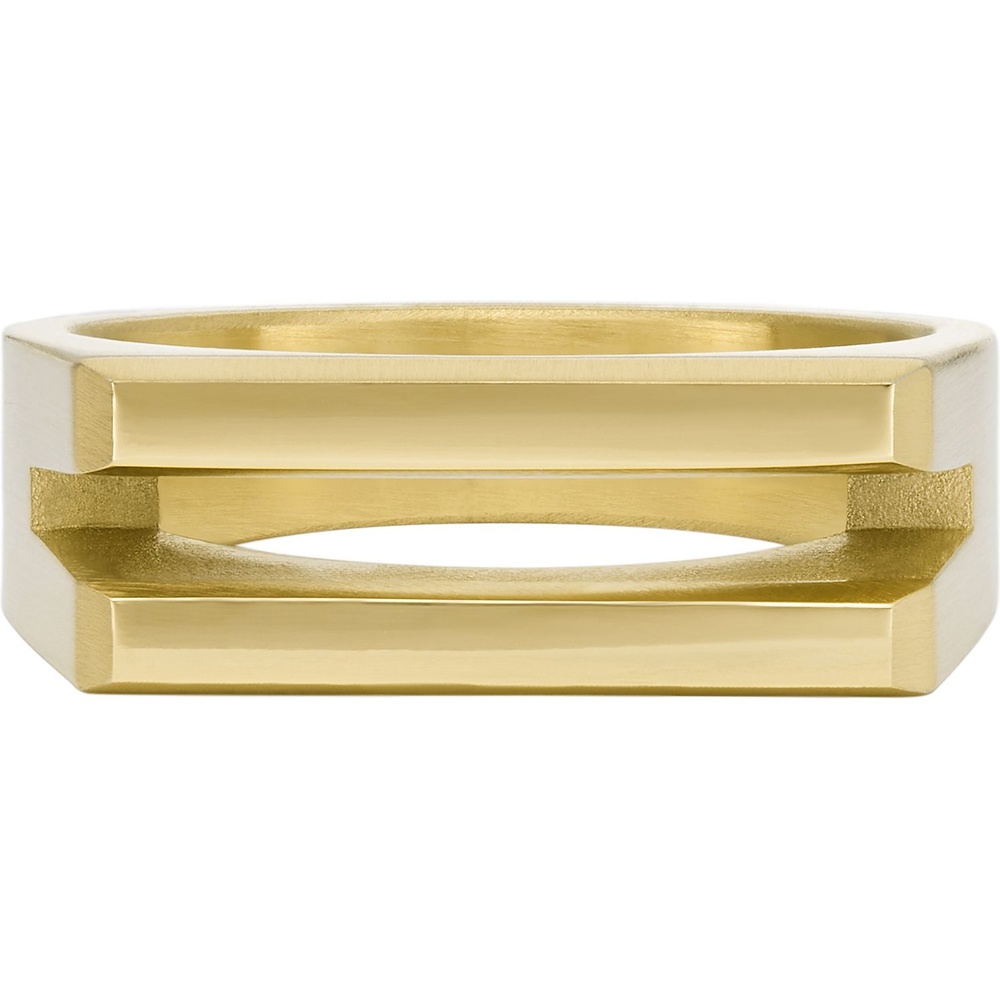 Fossil Bague pour hommes Acier inoxydable or Bague