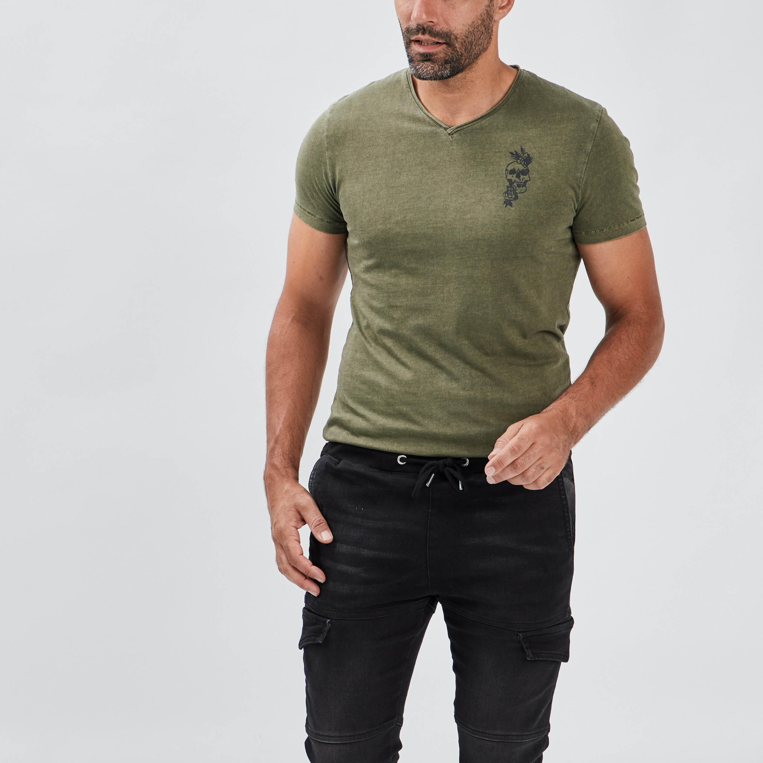 T-shirt Liberto vert kaki homme | La Halle