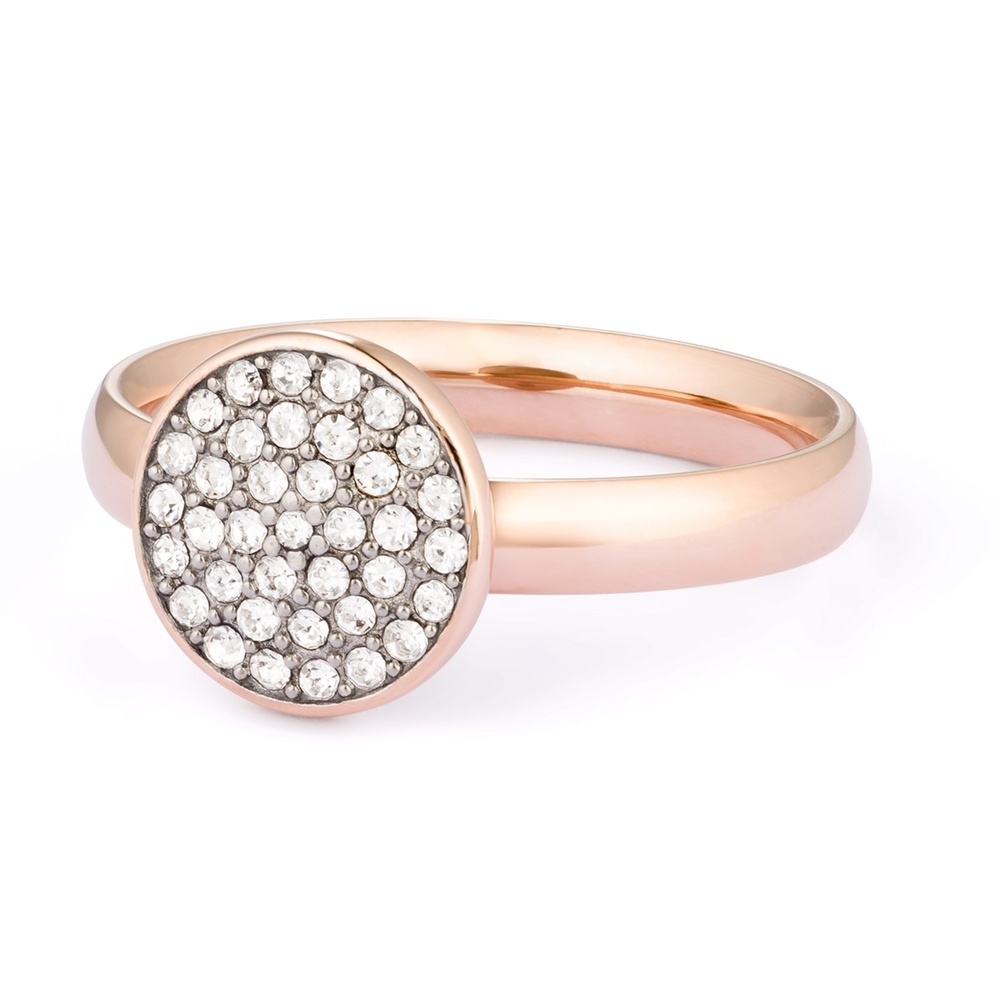 Pippa&Jean Bague en acier inoxydé Acier inoxydable Cristaux de verre en Or rose Bague