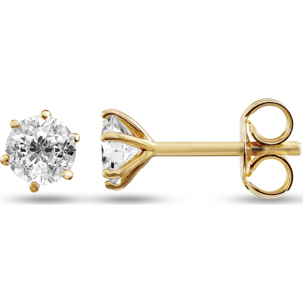 FAVS Boucles d'oreilles à fermoir à poussette 375 Or jaune Boucles d'oreilles