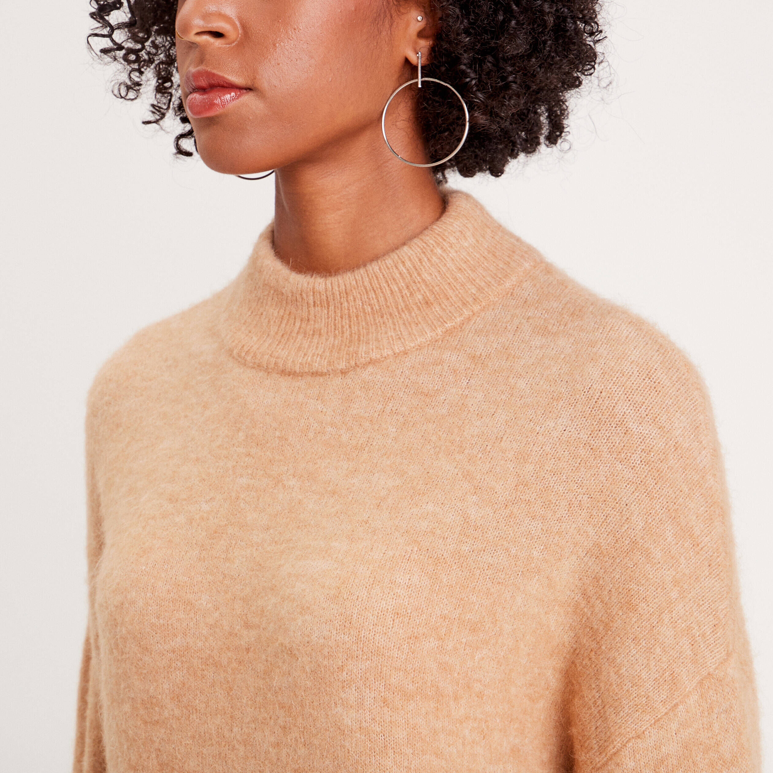 Pull col montant beige femme | Cache Cache