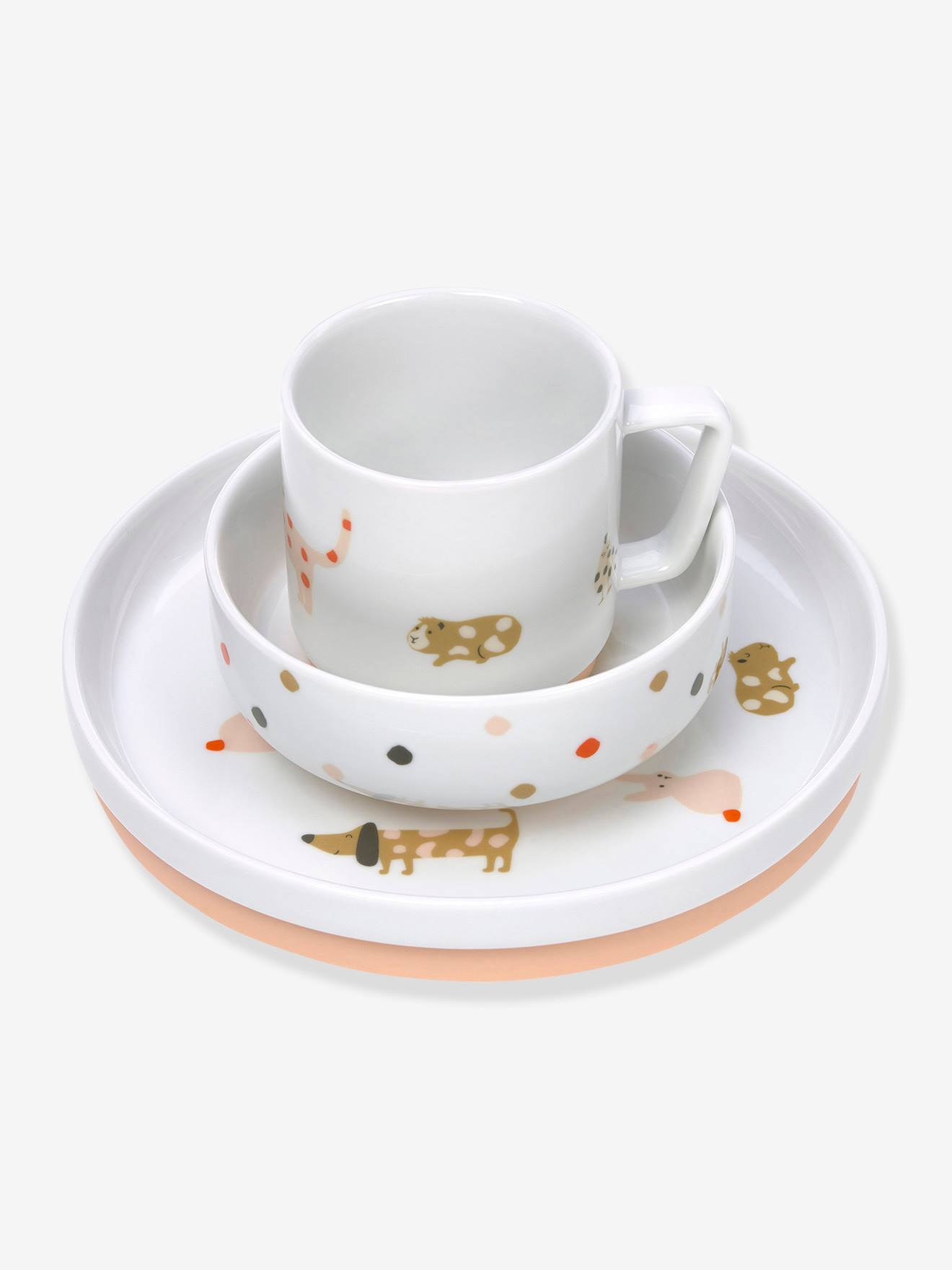 Coffret repas LÄSSIG en porcelaine little mateys royal blue