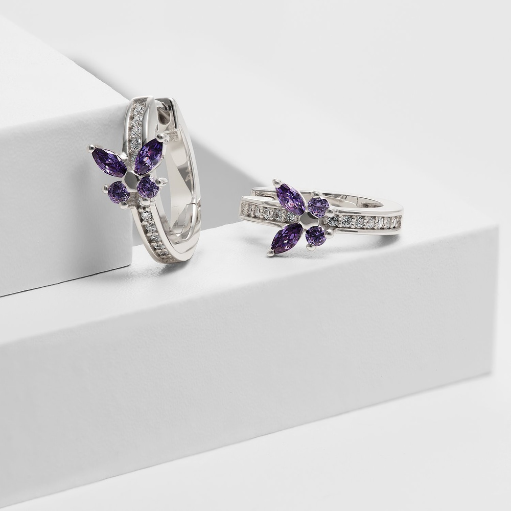 Jette Créoles 925 Argent Boucles d'oreilles