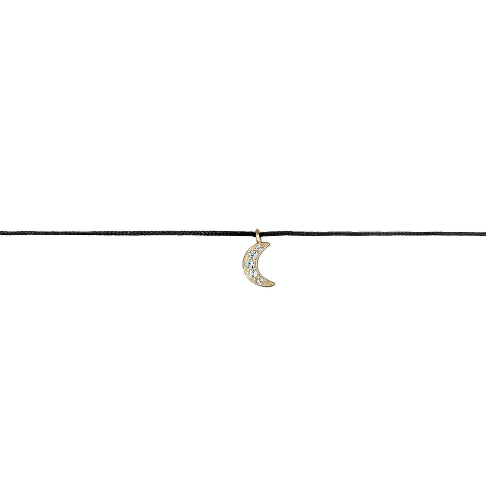 Elli Elli Collier Femme Choker Demi Lune Cristal -  (925/1000) Argent collier