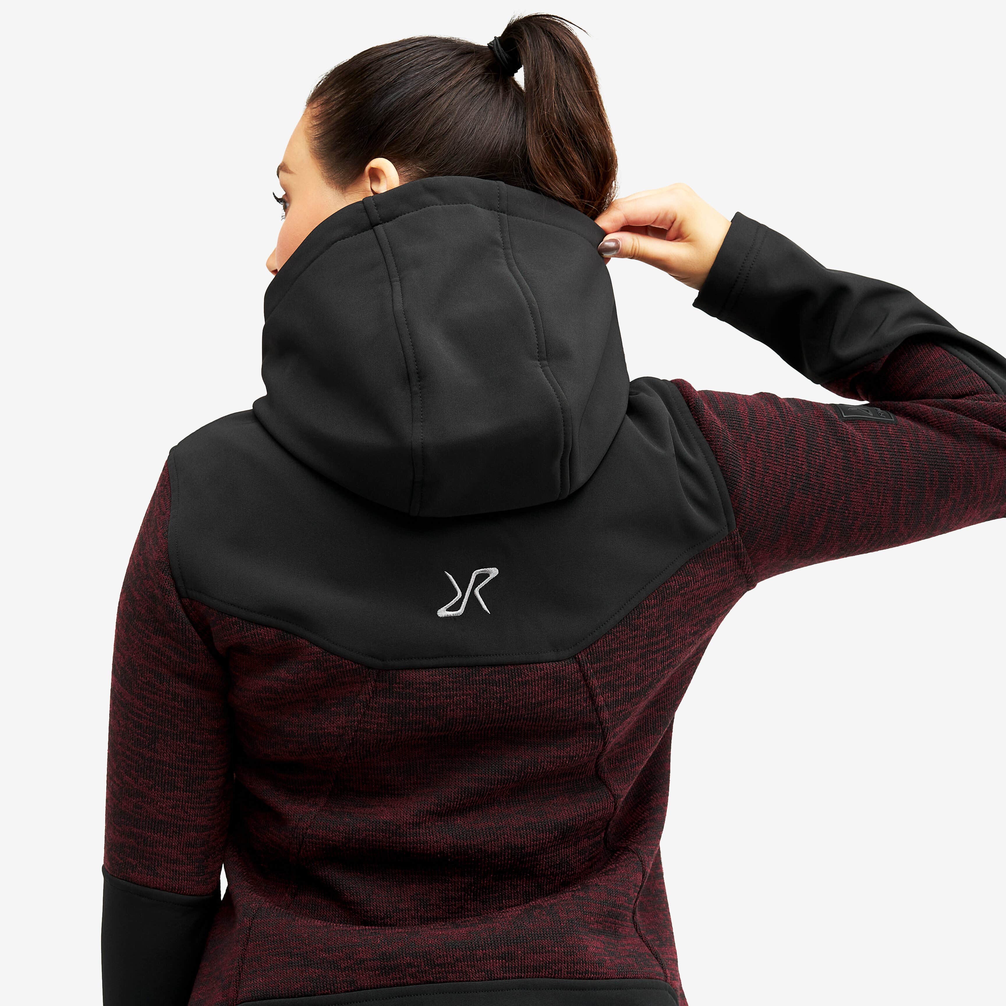 Wander Pro Wool Hoodie Femme Bison Red