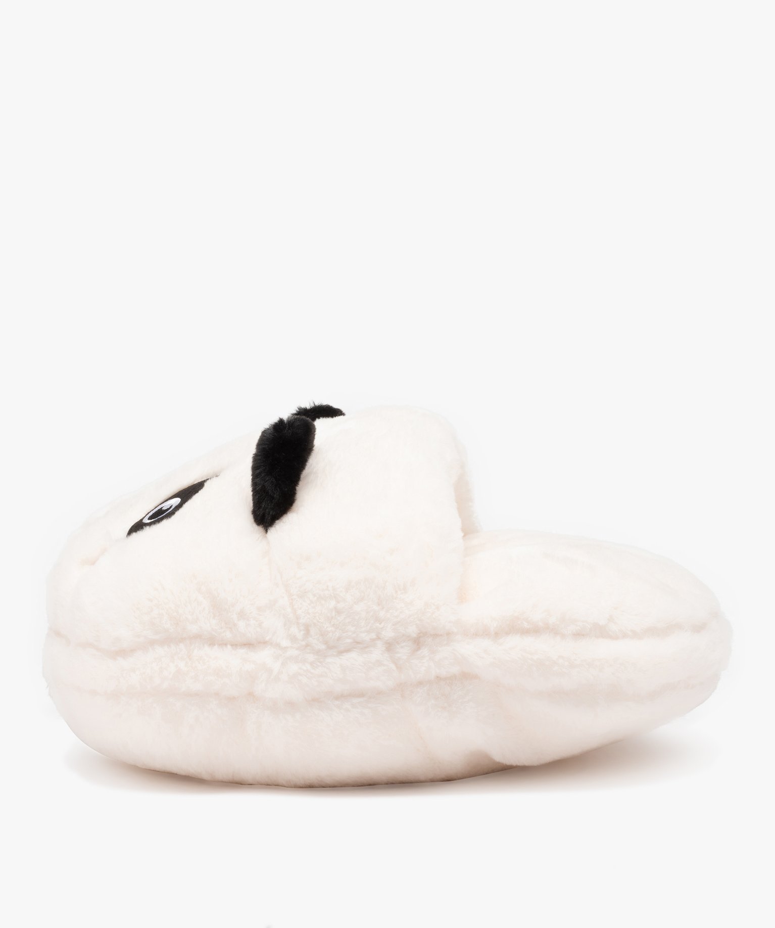 Chaussons femme géants en volume tête d'animal beige | GEMO