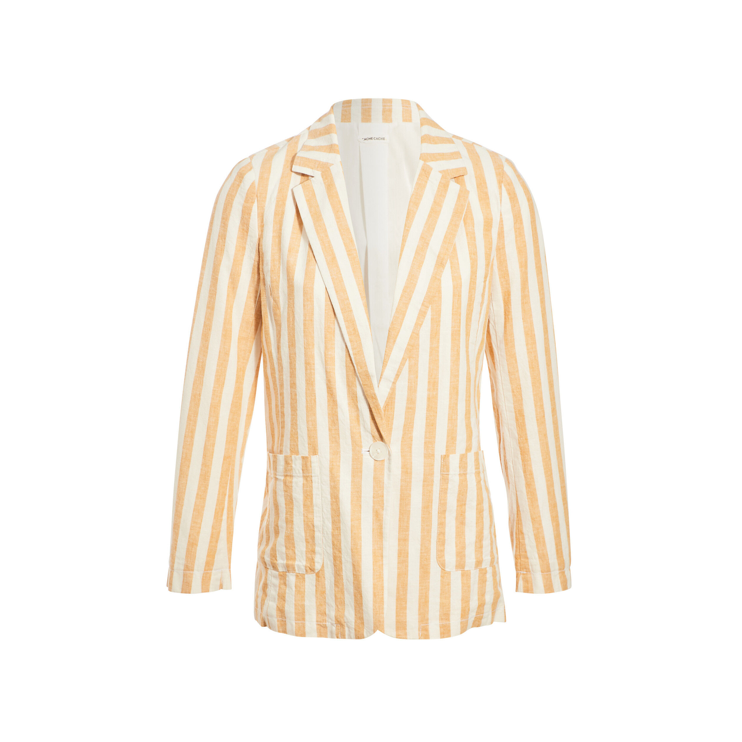 Veste blazer droite boutonnée blanc femme | Cache Cache