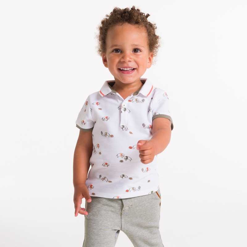 Pantalon molleton maille fantaisie vert bébé garçon