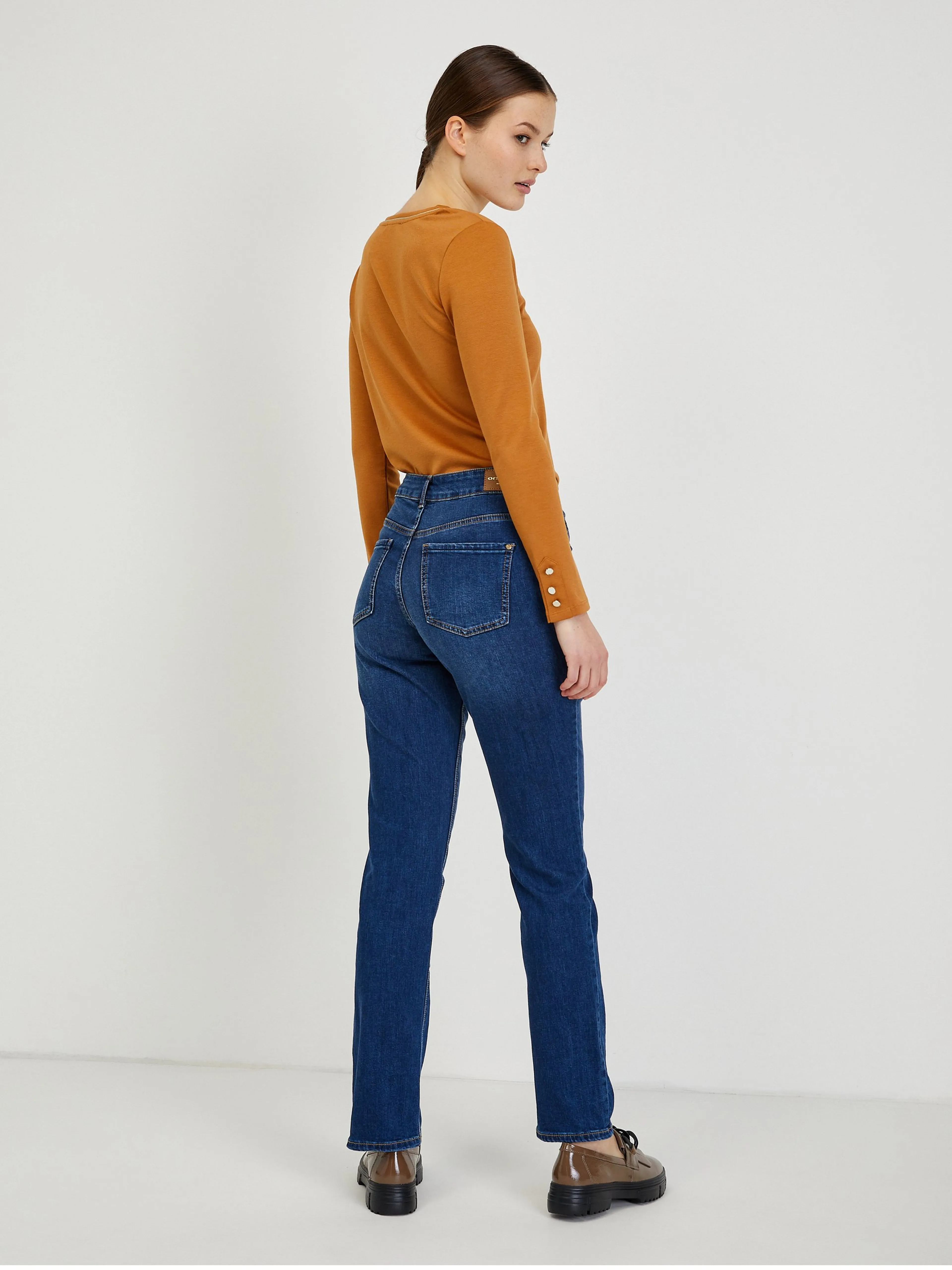 Dunkelblaue Damenjeans Straight Fit ORSAY