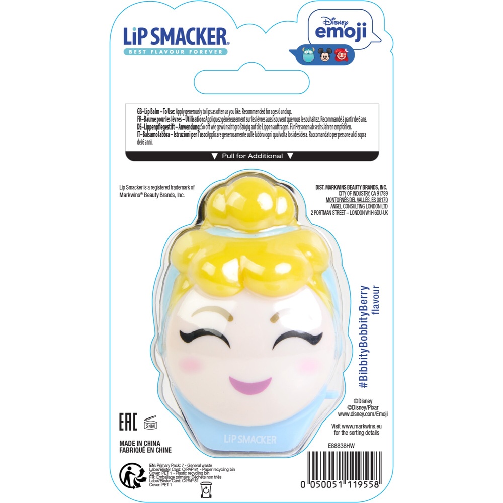 lip smacker Baume à lèvres Disney Emoji Cendrillon Baume à lèvres