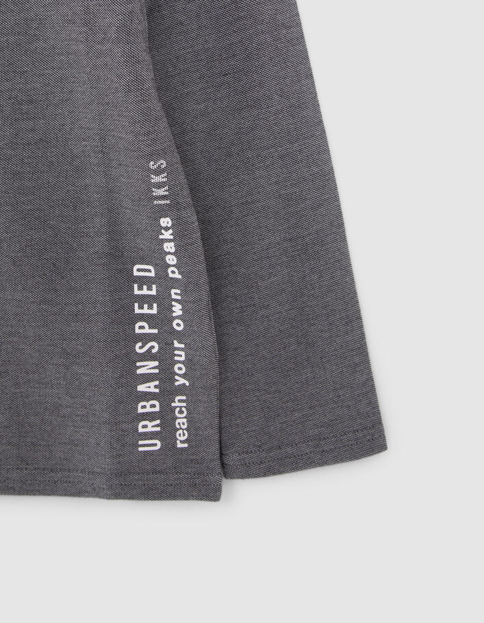 T-shirt gris détail poche floquée garçon