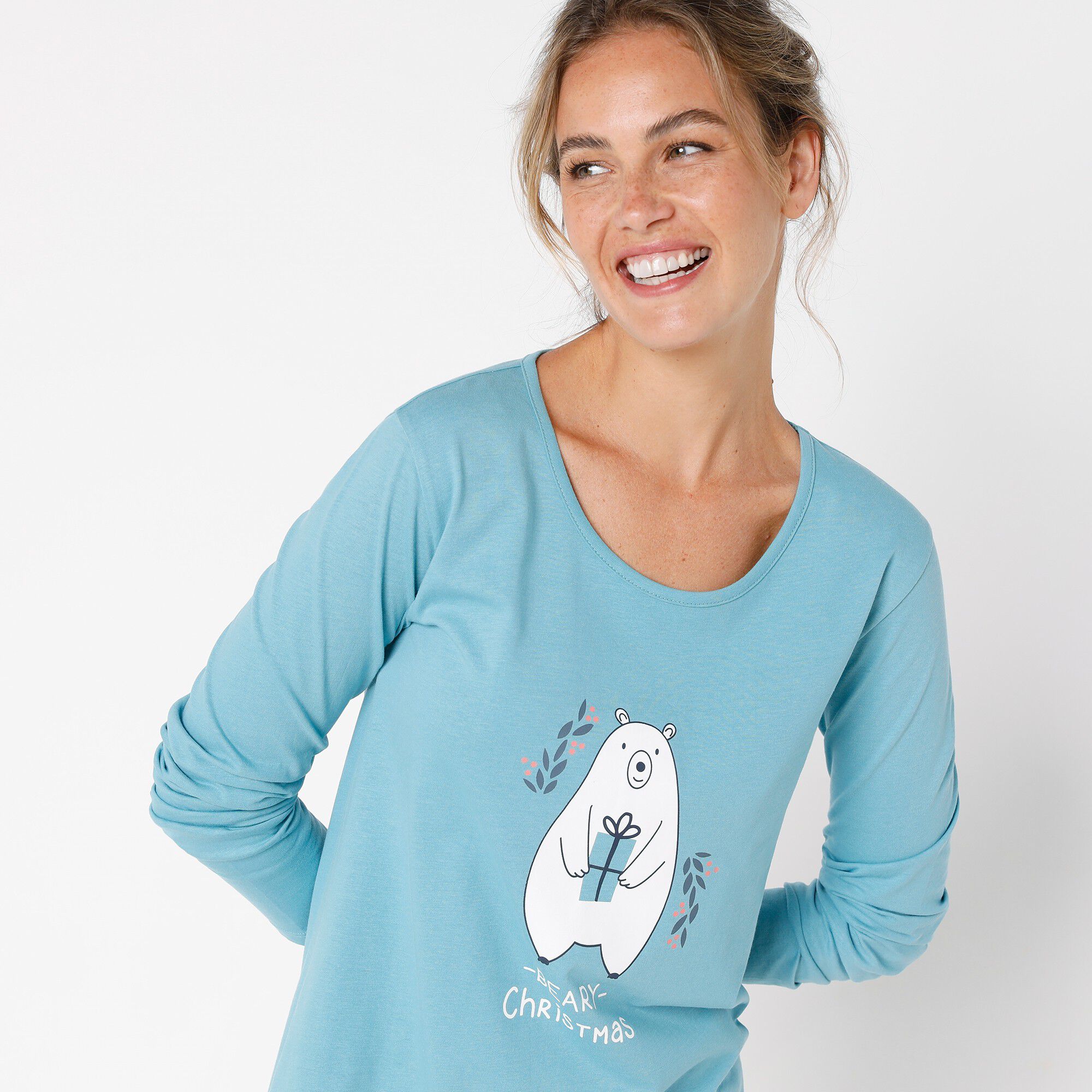 Pyjama imprimé ours avec pochon