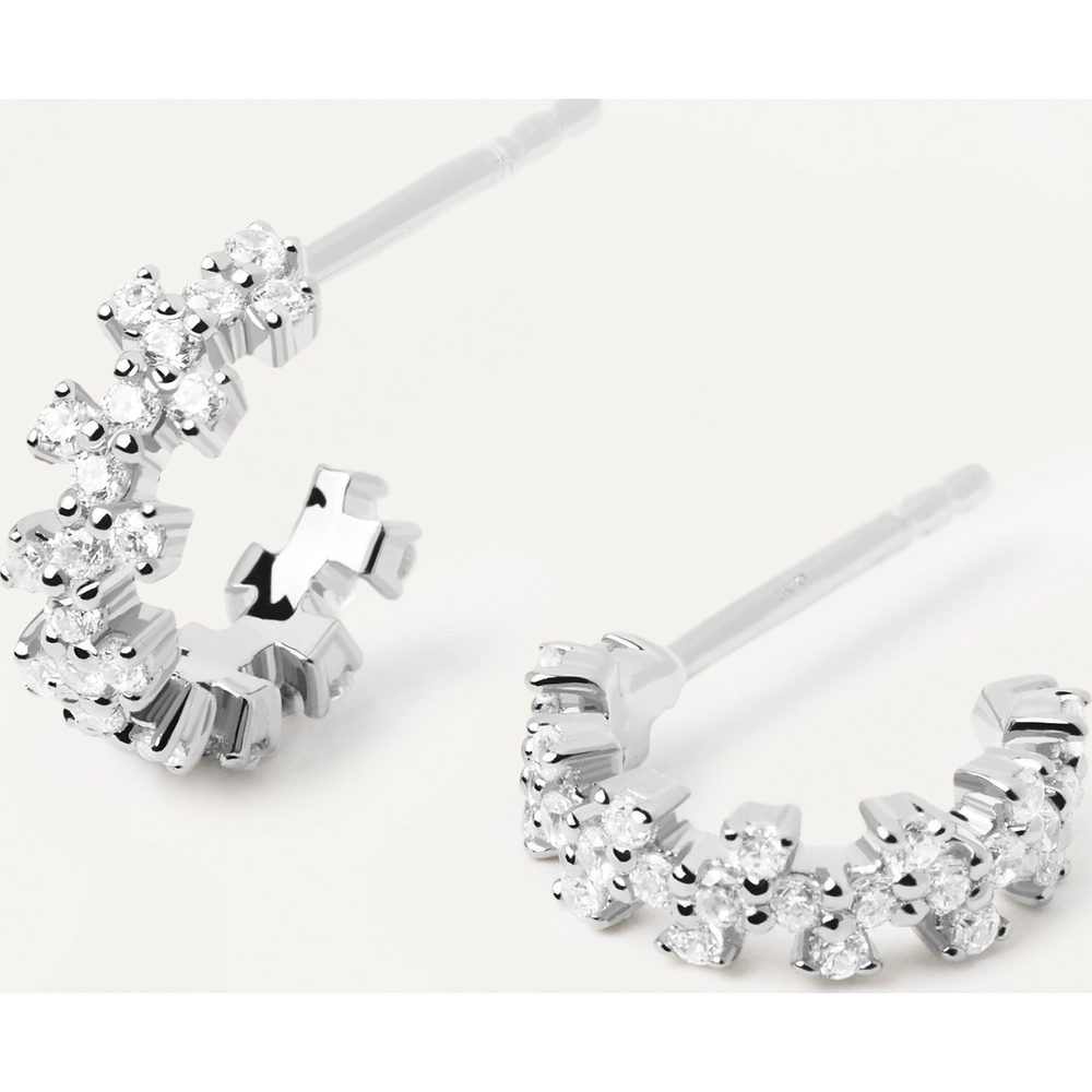P D Paola Créoles 925 Argent Boucles d'oreilles