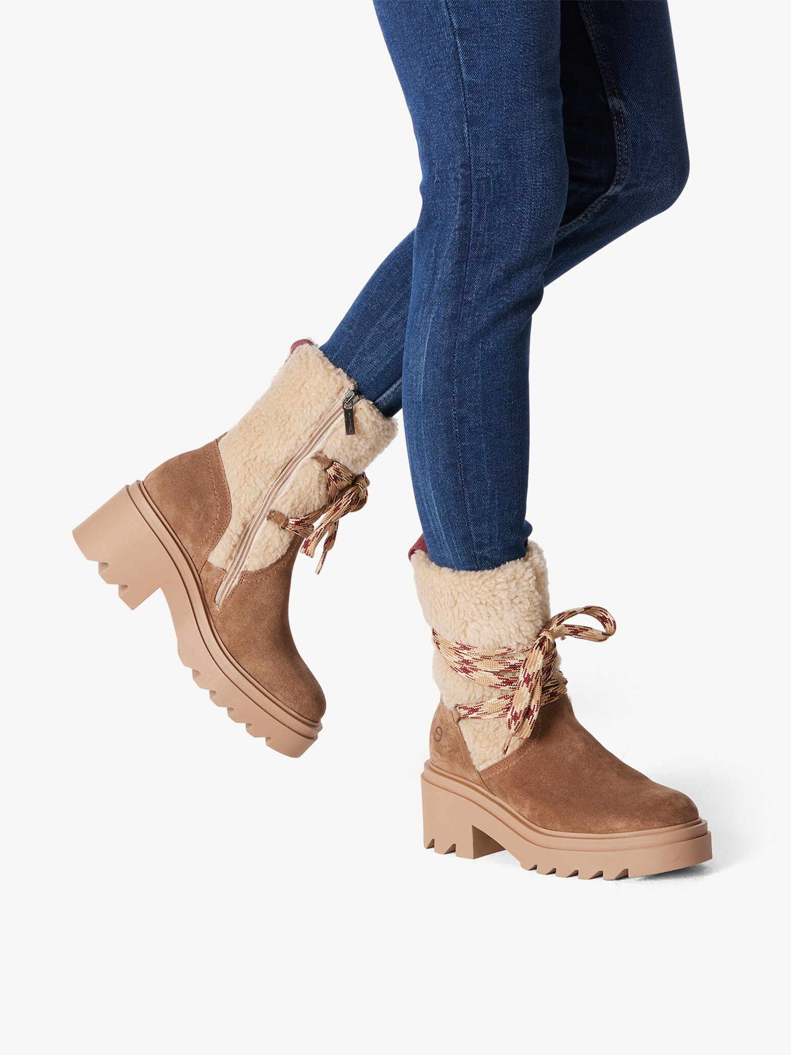 Bottine en cuir - marron doublure chaude