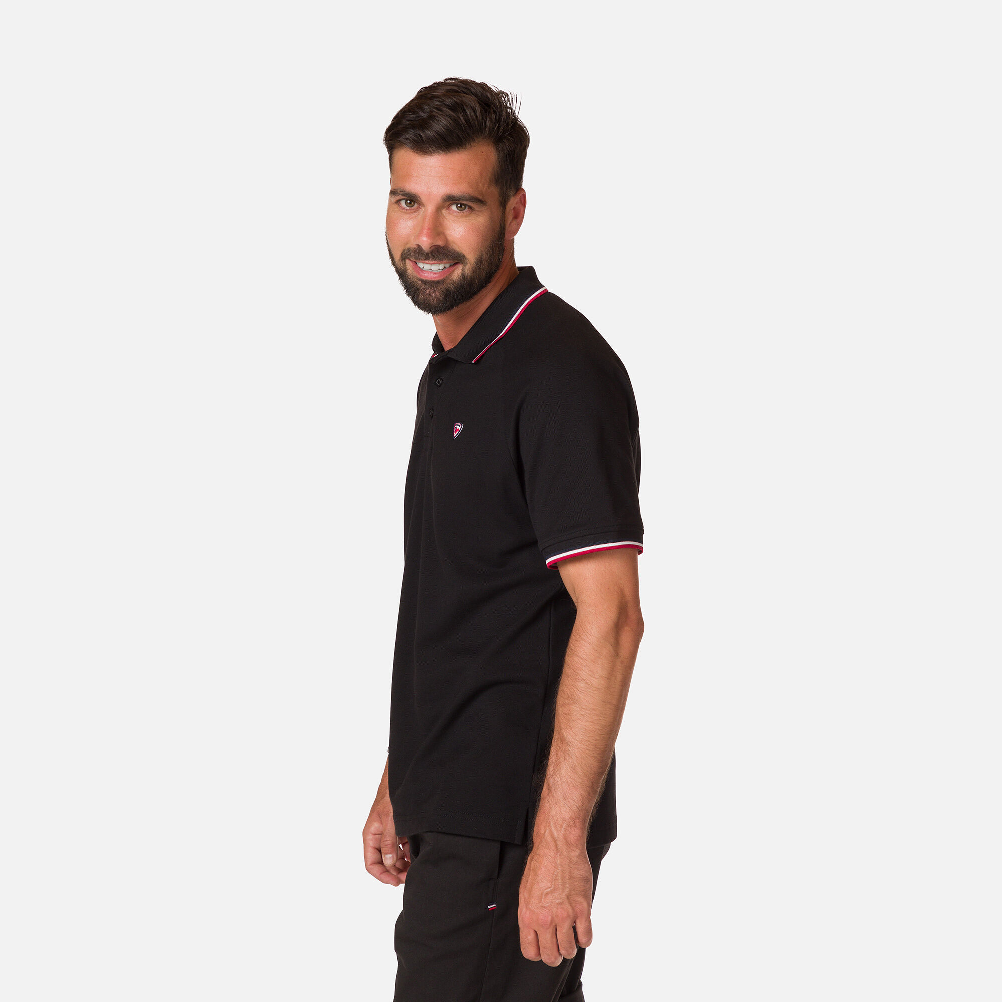 Polo logo à manches raglan homme