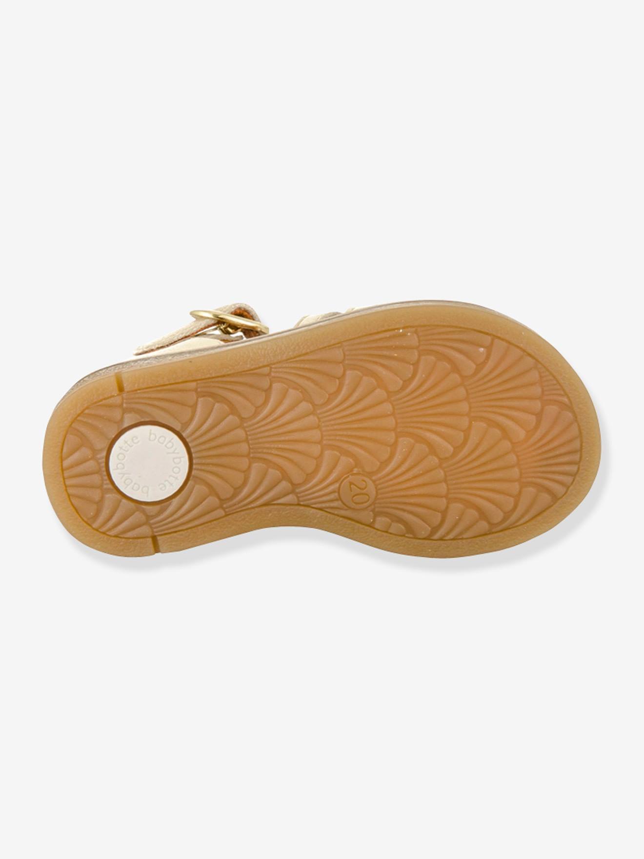 Sandales cuir bébé fille Tourbillon Babybotte® or