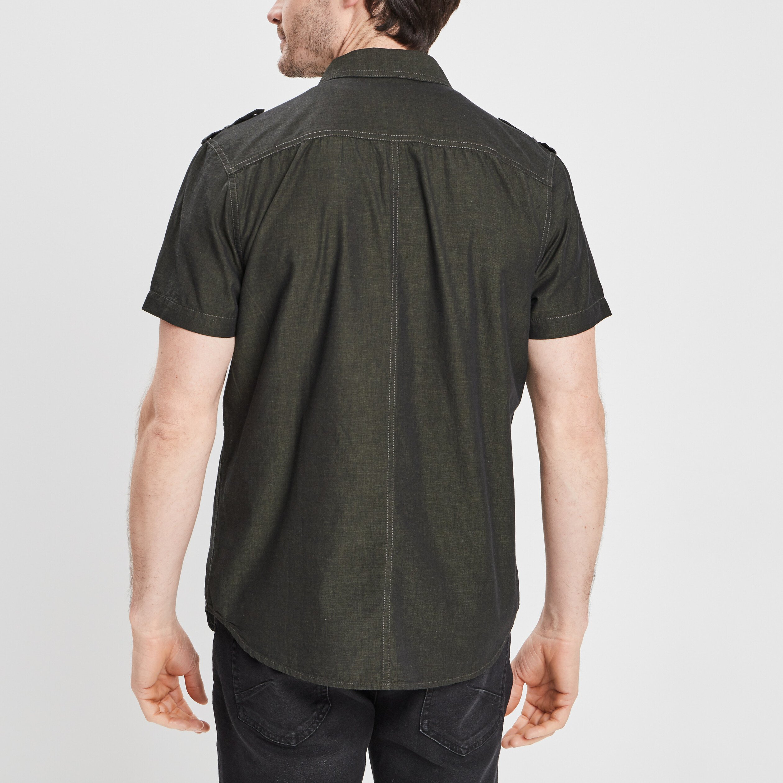 Chemise Liberto vert kaki homme | La Halle