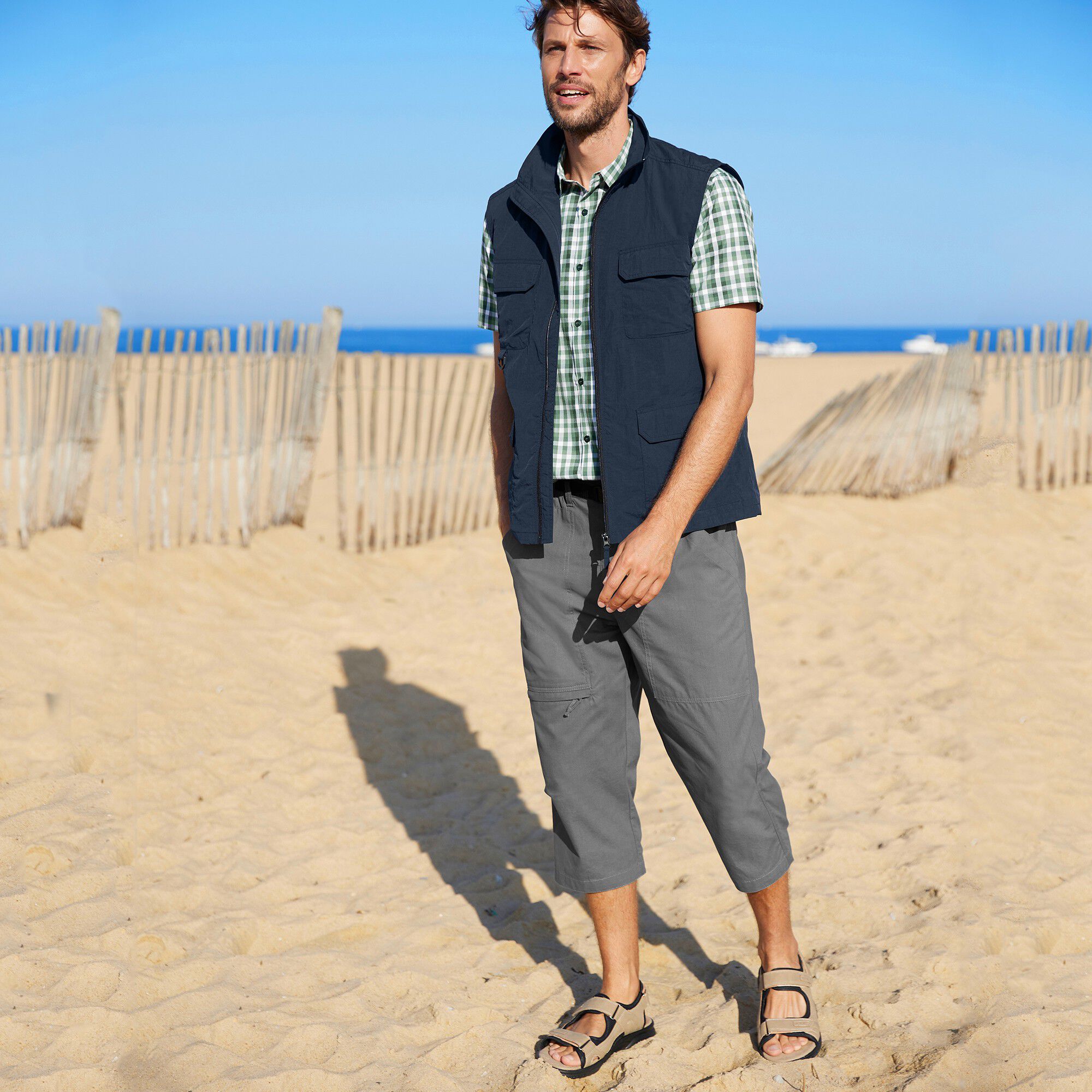 Pantacourt + ceinture assortie