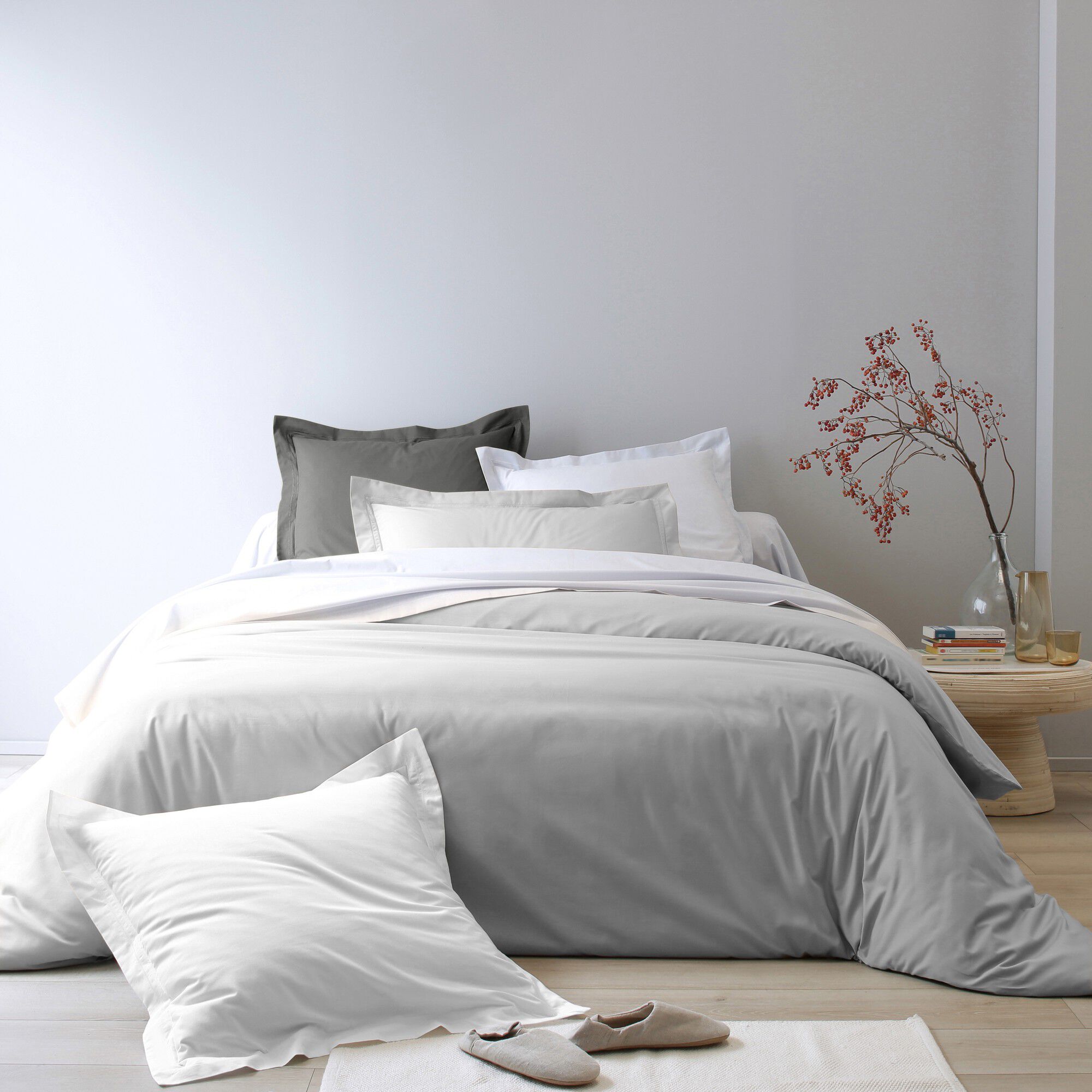 Linge de lit uni percale