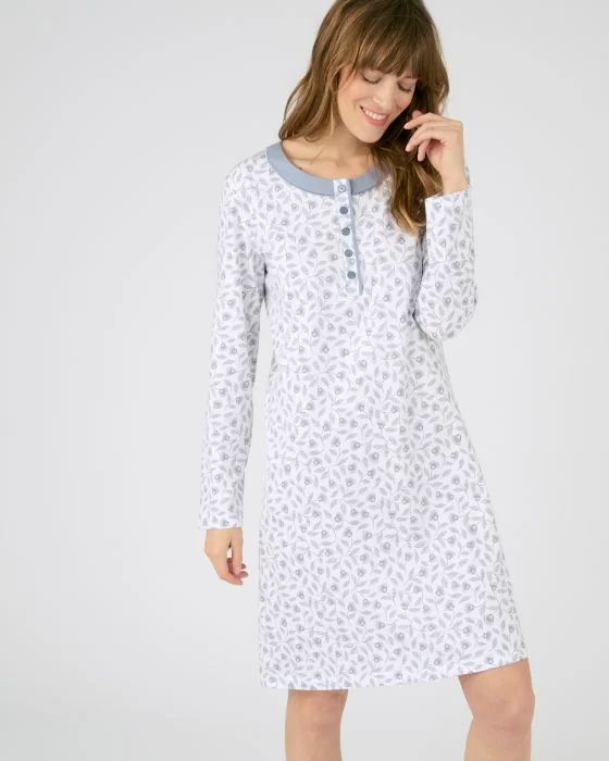 Chemise de nuit jersey manches longues