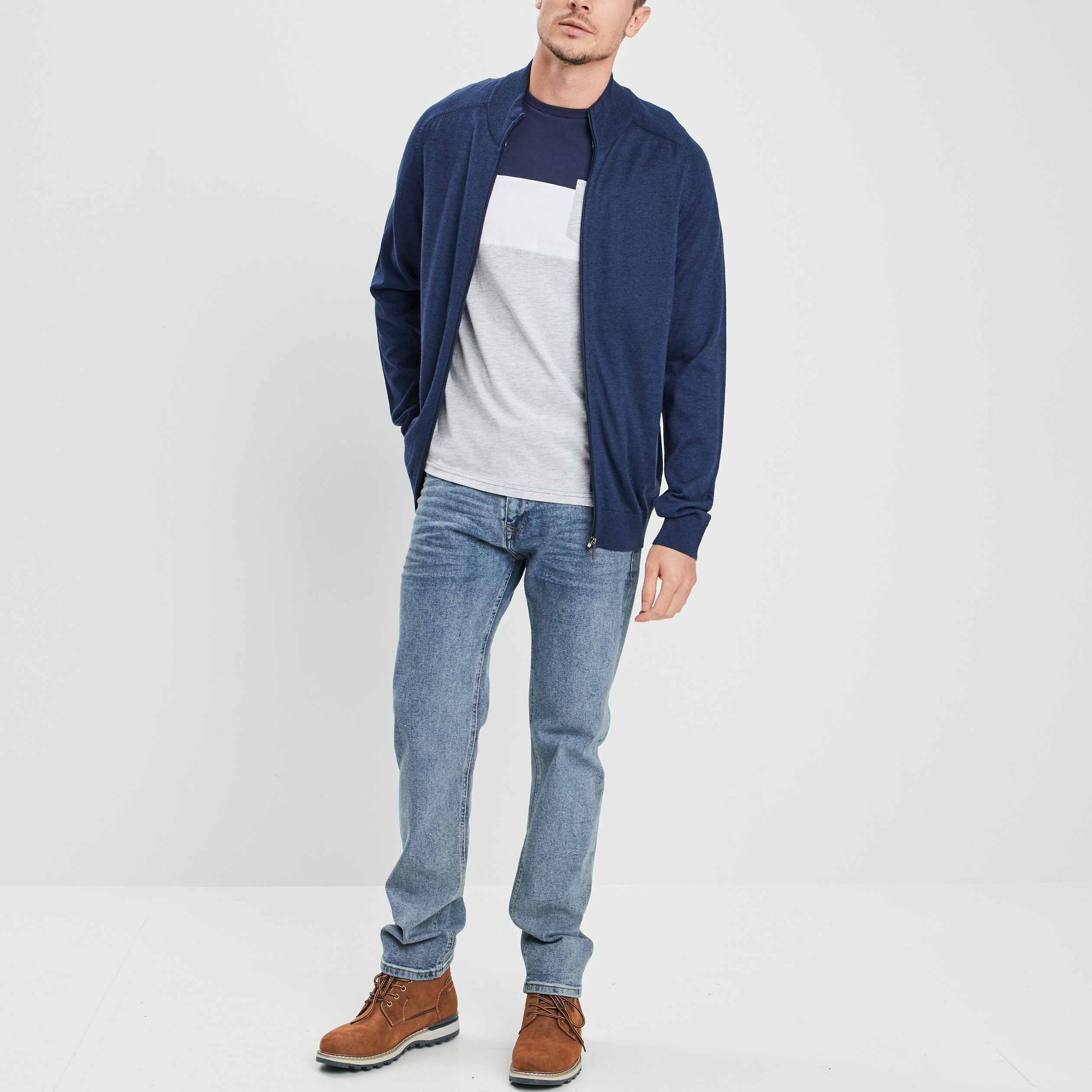 T-shirt manches courtes Creeks gris clair homme | La Halle