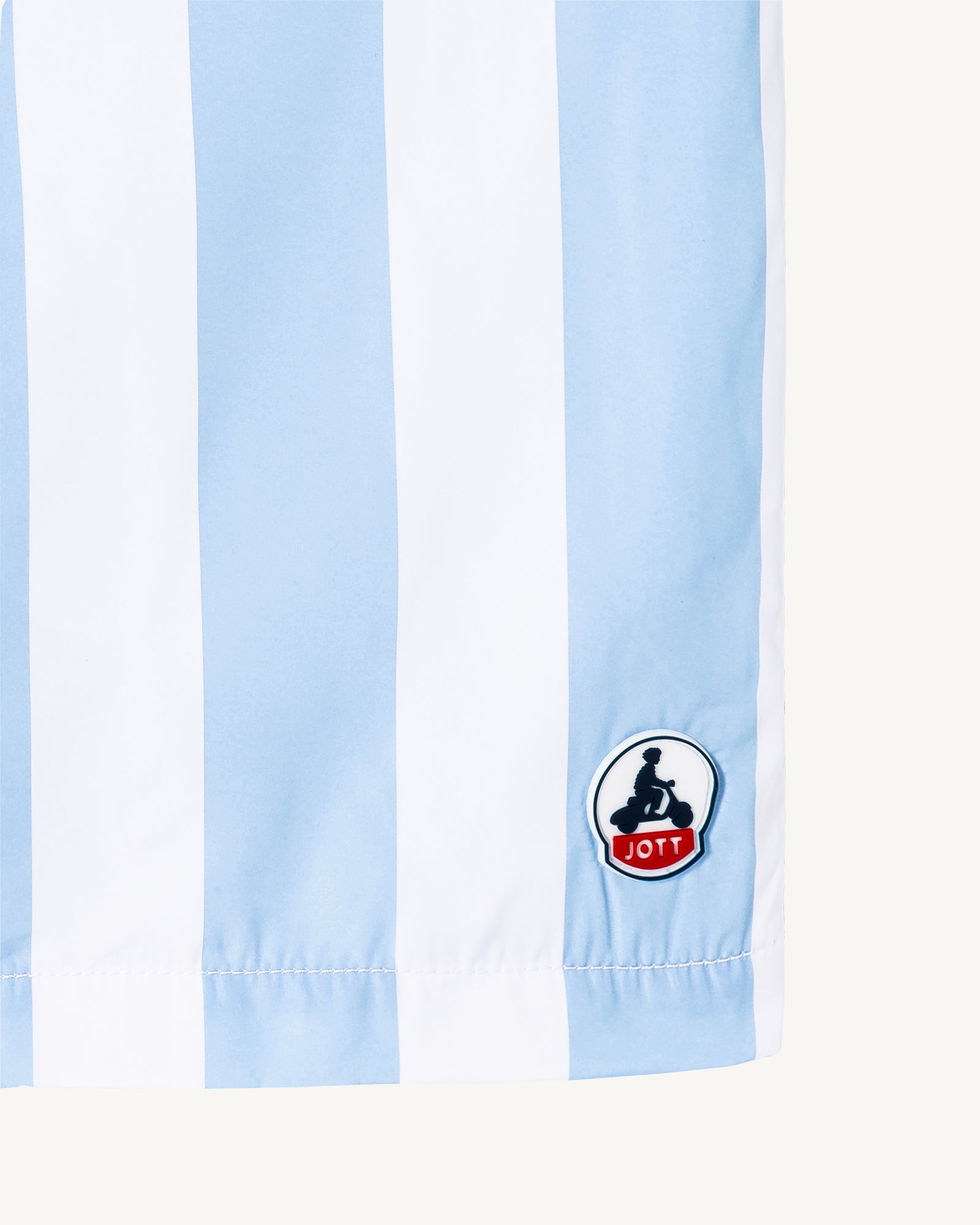 Short de bain Rayure bleu clair/Blanc Dov