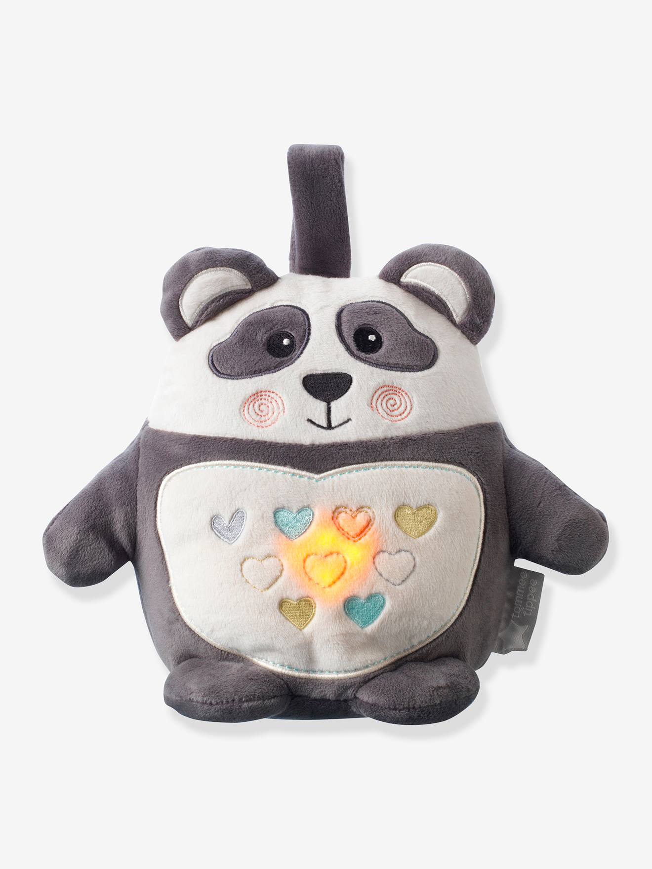 Peluche aide au sommeil rechargeable TOMMEE TIPPEE Pippo le panda gris anthracite/blanc